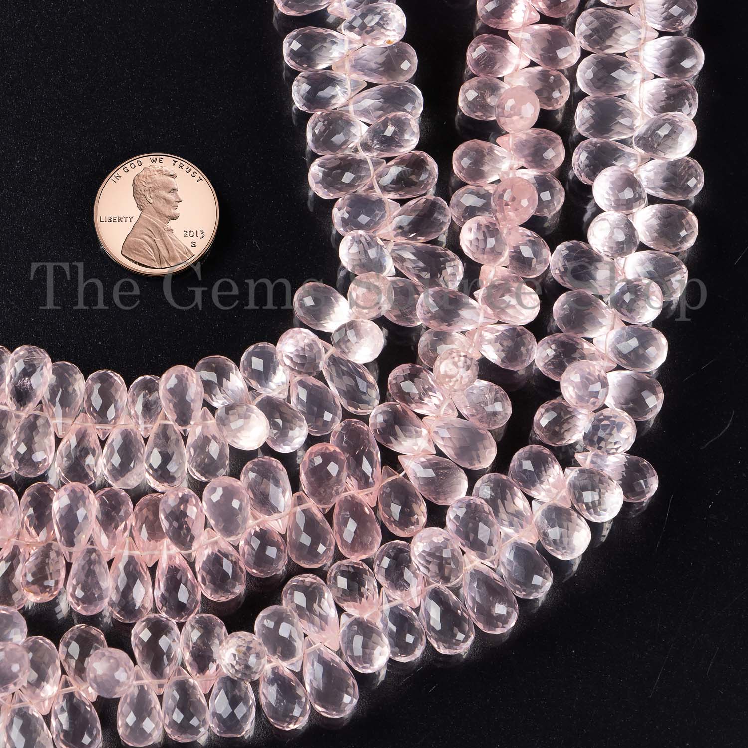 Rose Quartz Beads, Rose Quartz Drops Shape Beads, Rose Quartz Faceted Beads, Rose Quartz Gemstone Beads