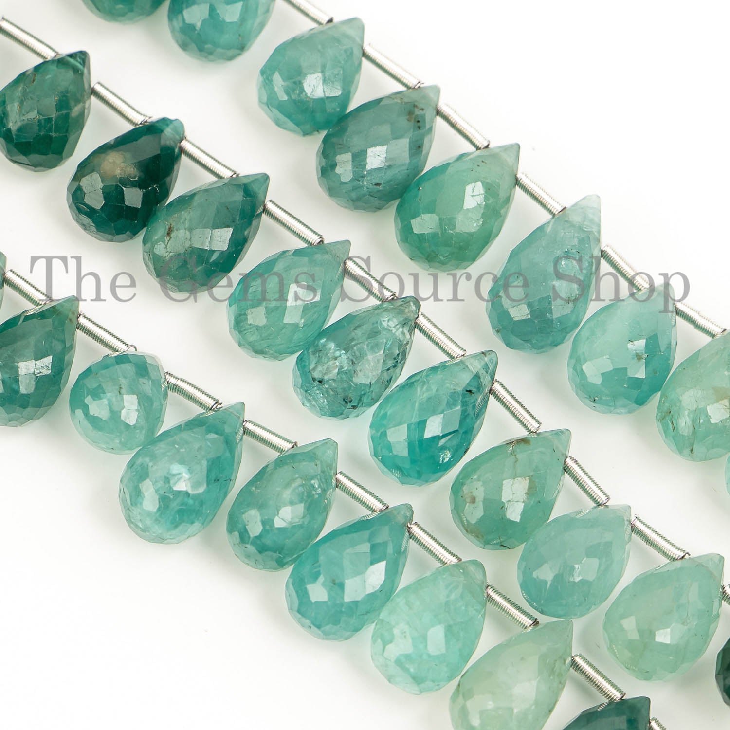 Grandidierite Faceted Drop Shape Gemstone Beads