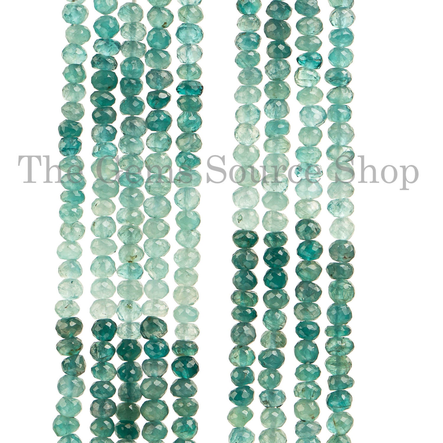 Grandidierite Faceted Rondelle Shape Gemstone Beads
