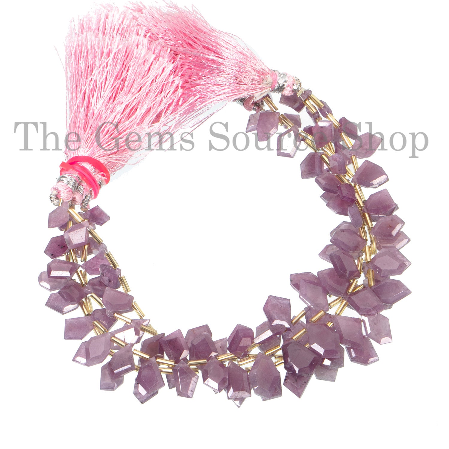 Pink Sapphire Flat Table Cut Gemstone Beads, Fancy Shape Beads, Jewelry Beads, Kite Shape Beads