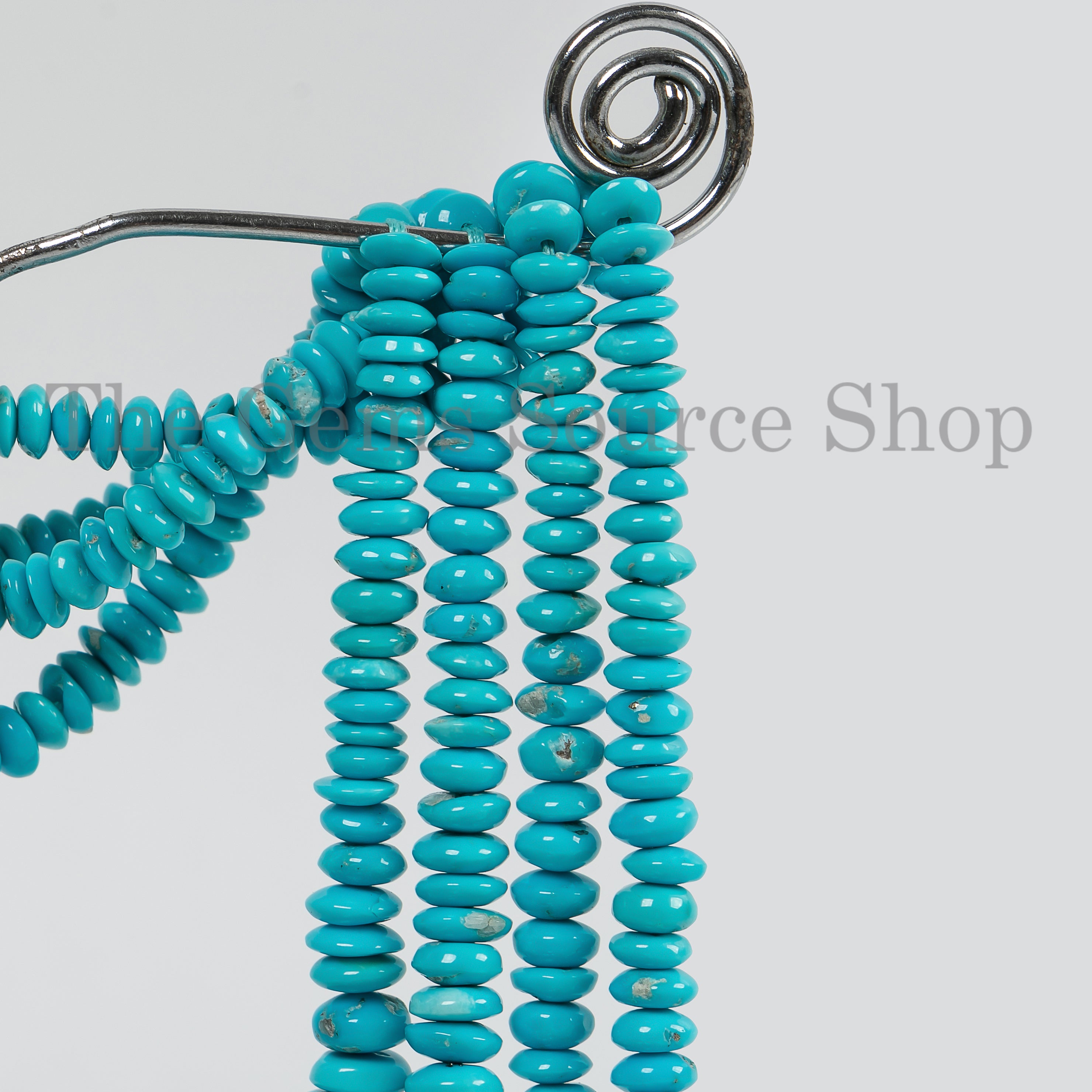 Natural Sleeping Beauty Turquoise Beads, Turquoise Smooth Button Shape Beads, Turquoise Gemstone Beads