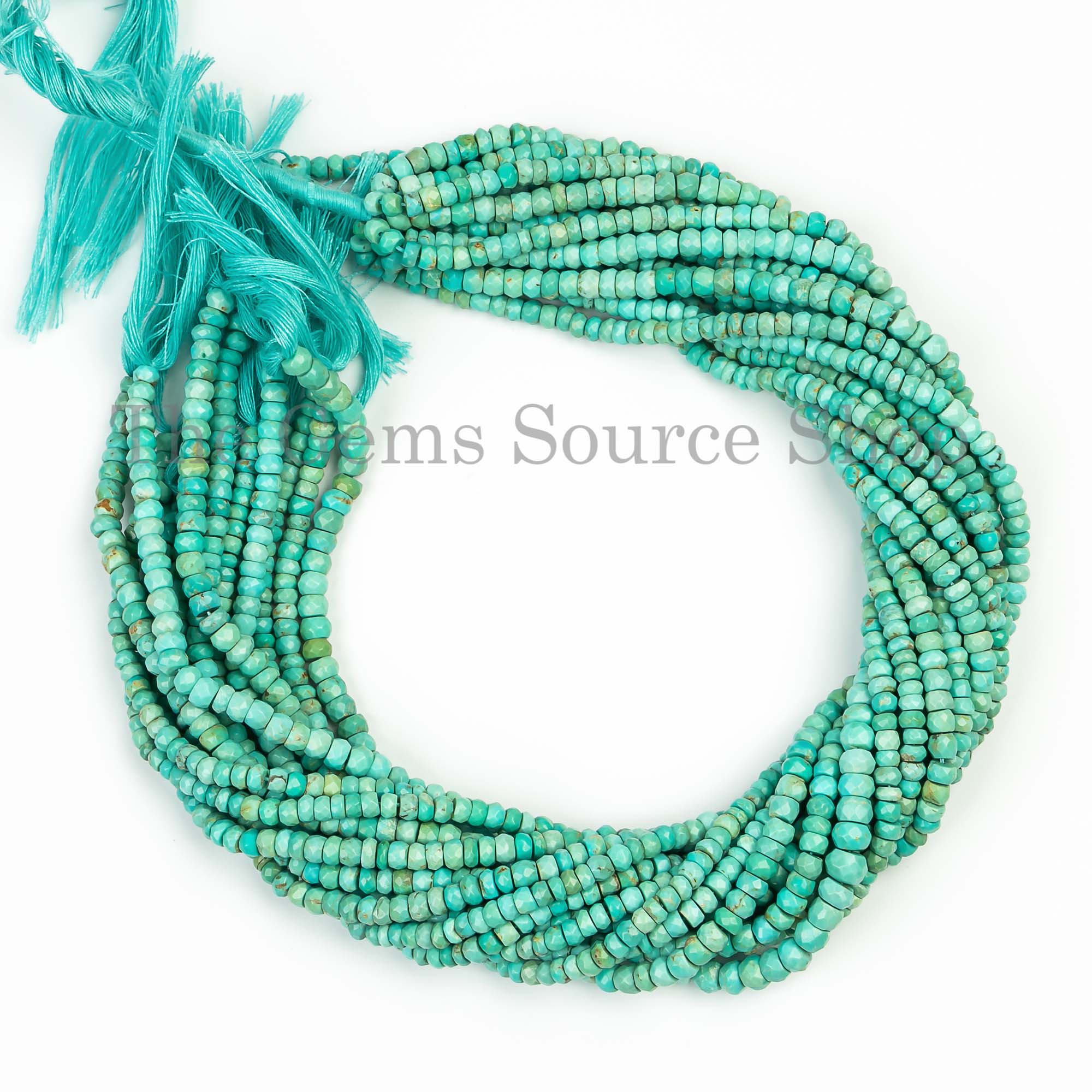 Best Selling Turquoise Beads, Turquoise Faceted Rondelle Beads, Turquoise Gemstone Beads