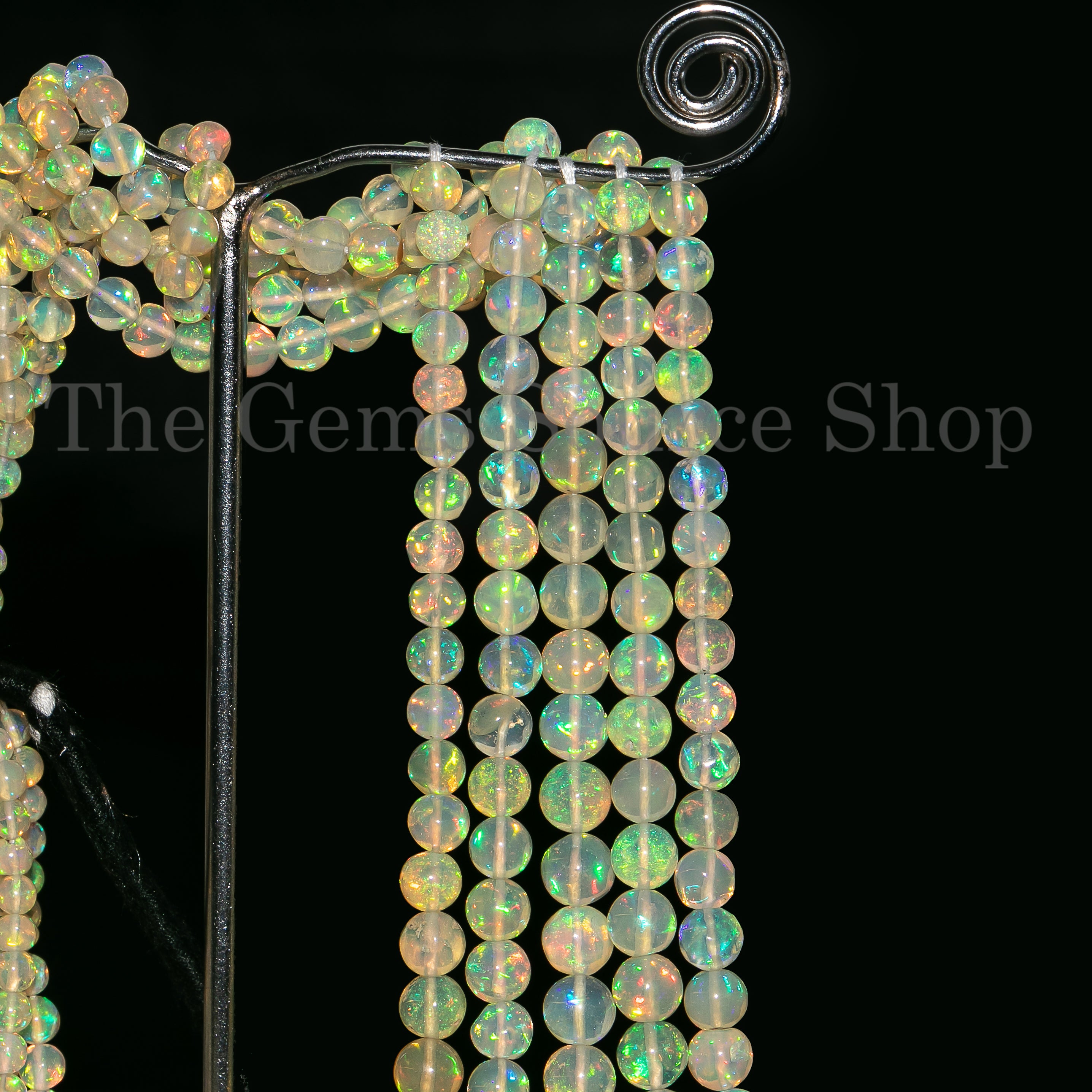 3.6-8 mm Ethiopian Opal Beads, Opal Smooth Round Beads, Opal Plain Gemstone Beads