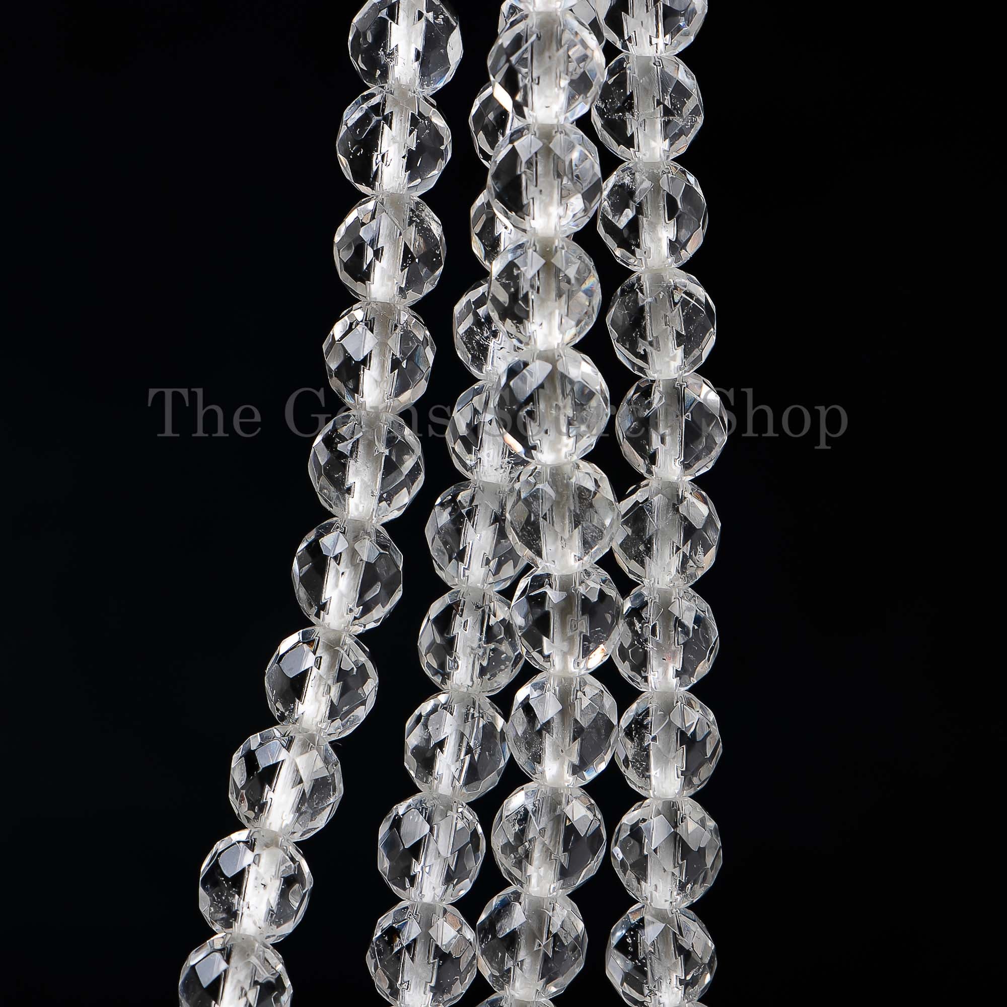 Rock Crystal Beads, Rock Crystal Faceted Beads ,Rock Crystal Round Shape Beads