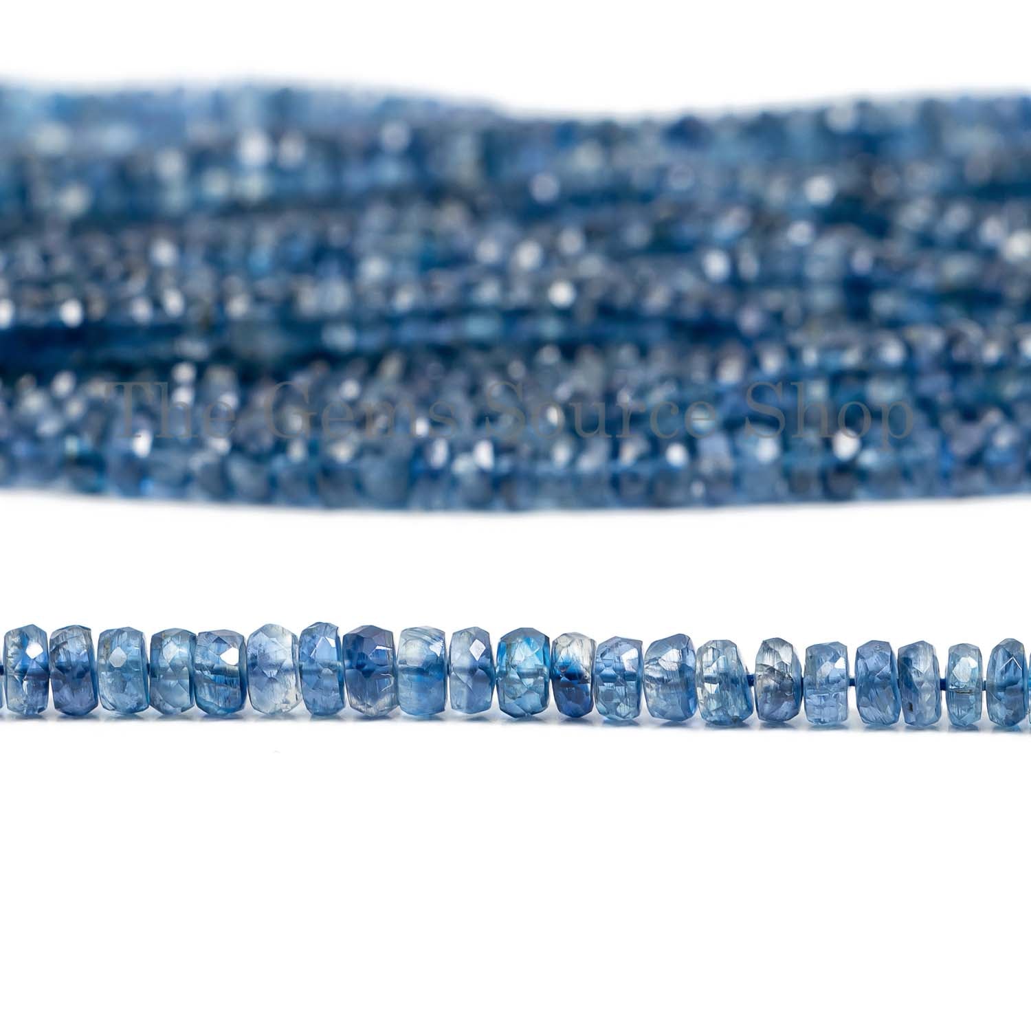 Kyanite Beads, Kyanite Rondelle Beads, Kyanite Faceted Beads, Kyanite Gemstone Beads