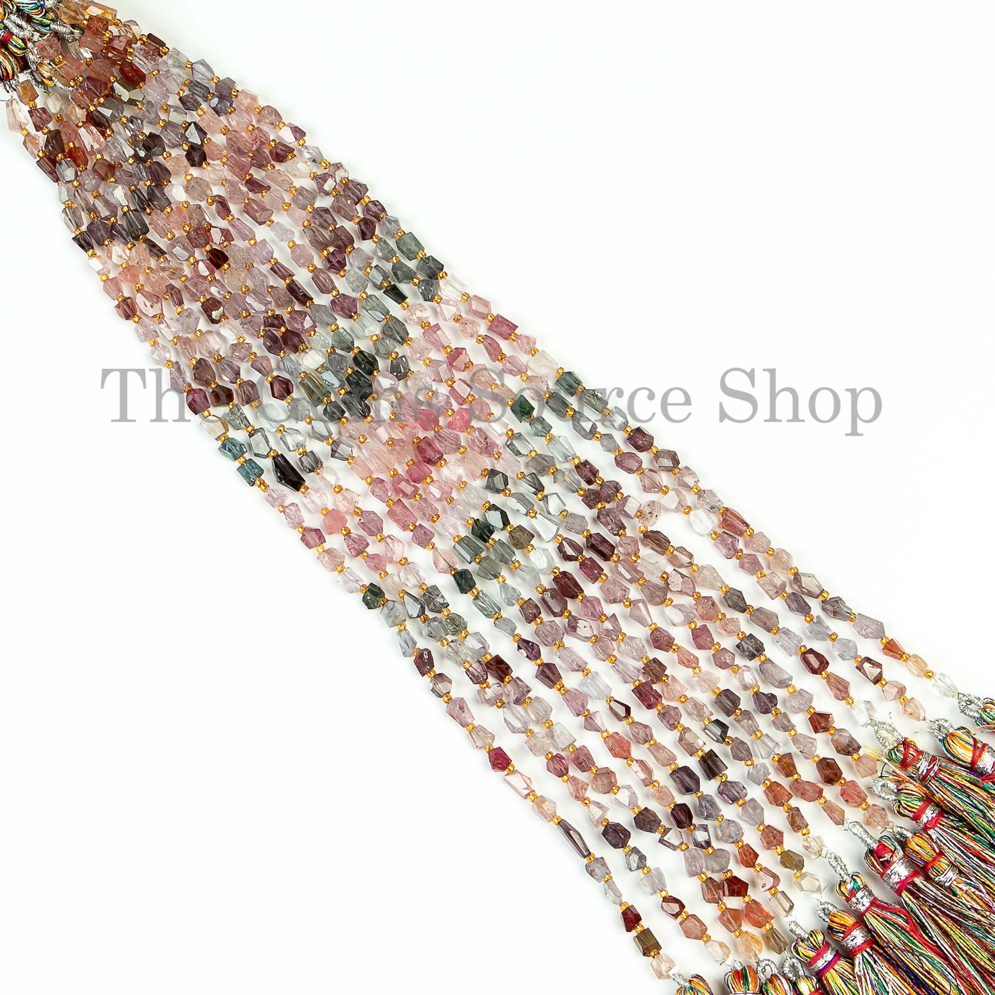 Multi Spinel Faceted Beads, Multi Spinel Nugget Beads, Faceted Nuggets Beads, Gemstone Beads