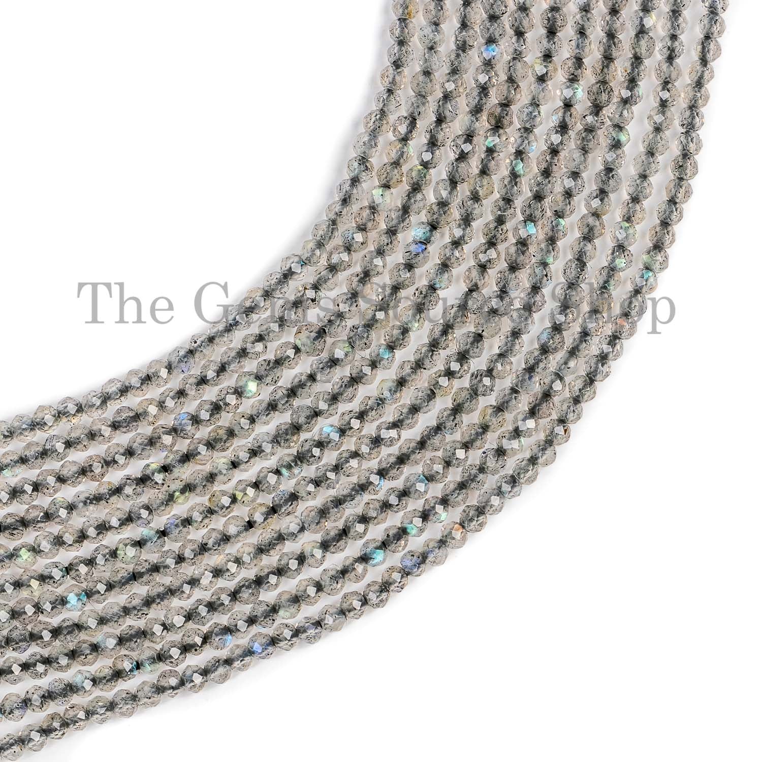Labradorite Beads, Faceted Rondelle Beads, Labradorite Machine Cut Beads, Wholesale Gemstone Beads