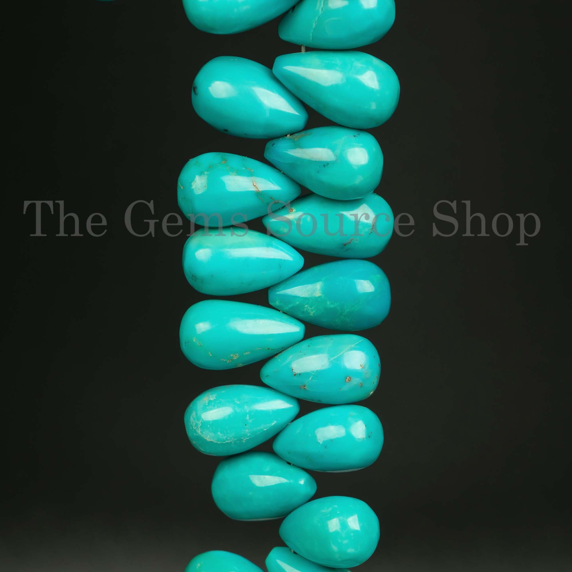 Natural Turquoise Beads, Turquoise Smooth Beads, Turquoise Drops Shape Beads, Wholesale Beads