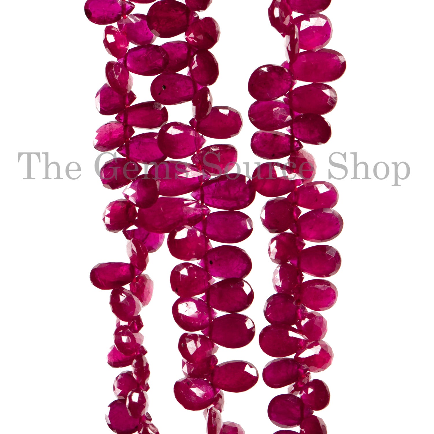 Natural Mozambique Ruby Pear Shape Faceted Gemstone Beads