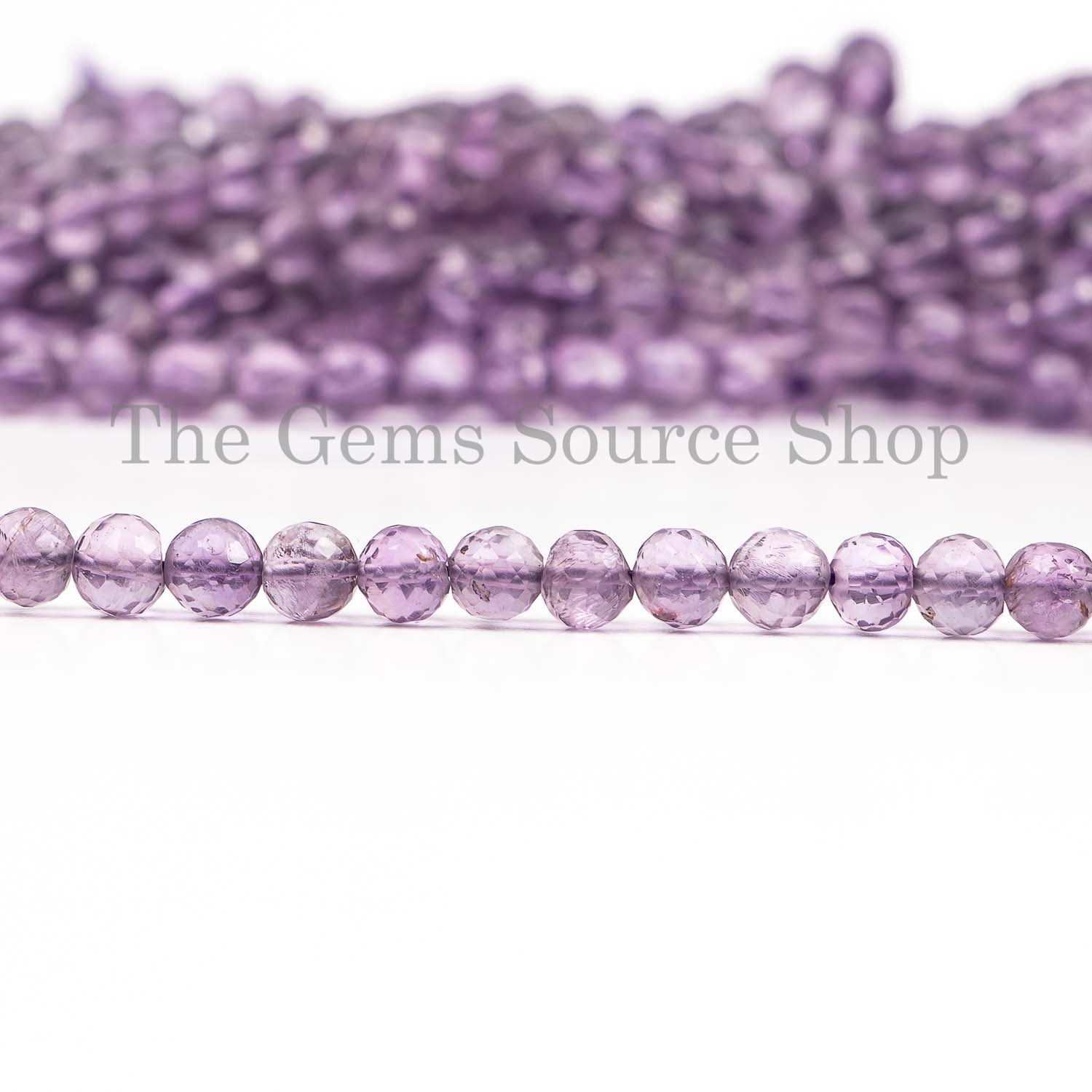 Amethyst Beads, Amethyst Faceted Beads, Amethyst Round Shape Beads, Wholesale Beads