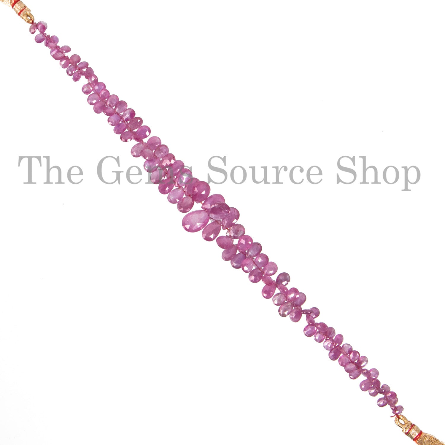Super Top Quality Natural Burma Ruby Beads, Faceted Briolette Beads, Pear Gemstone Beads