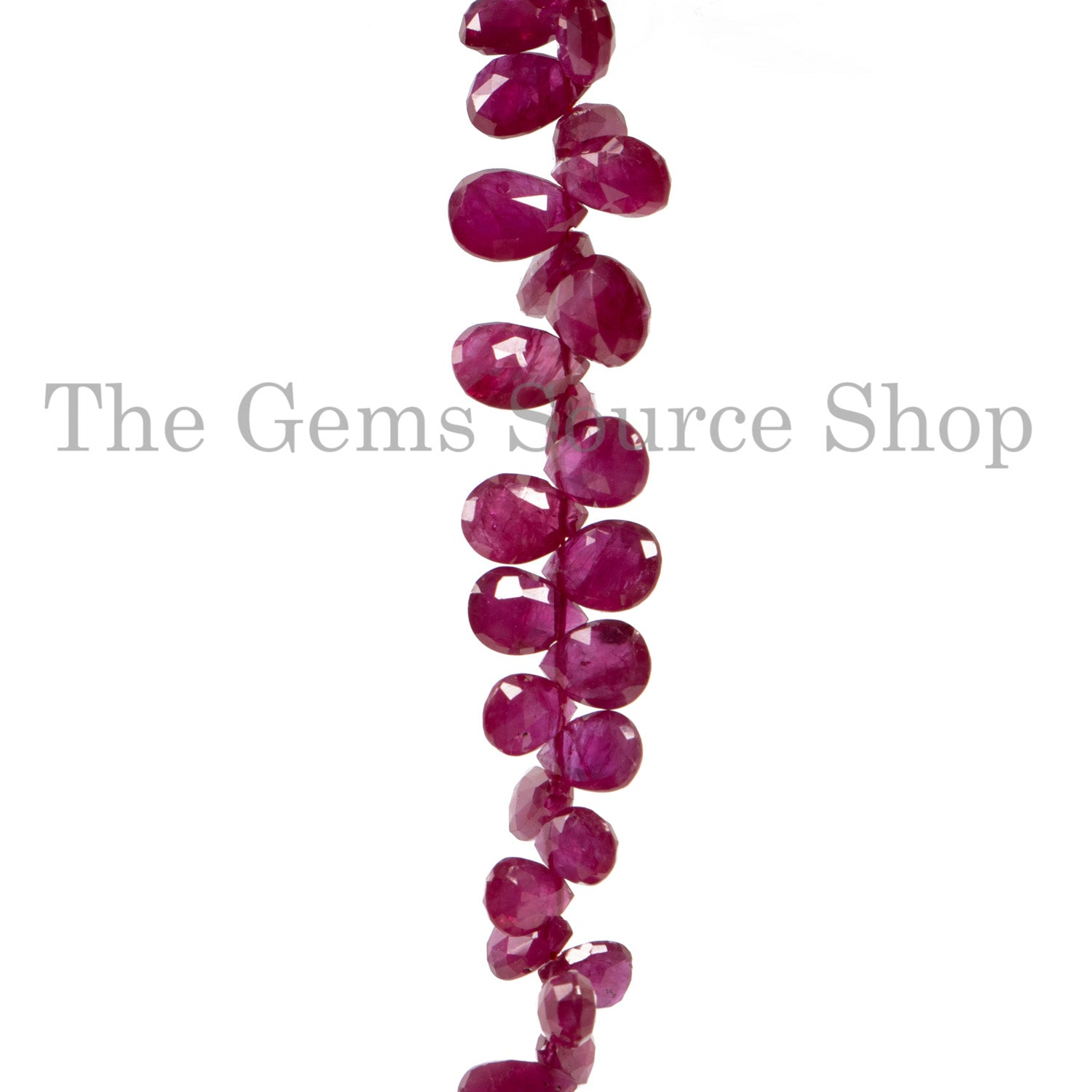 Super Top Quality Burma Ruby Beads, Natural Faceted Pear Shape Beads, Briolette Beads