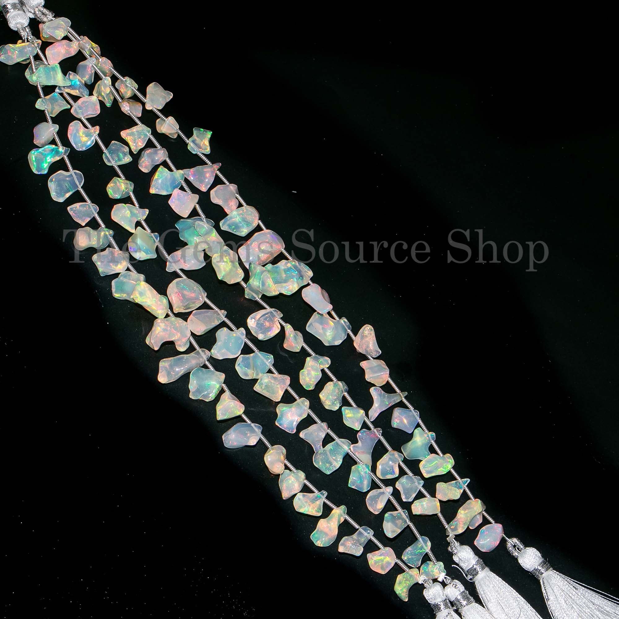 Ethiopian Opal Fancy Nuggets Beads, Flashy Ethiopian Opal Nugget Beads, Wholesale Beads