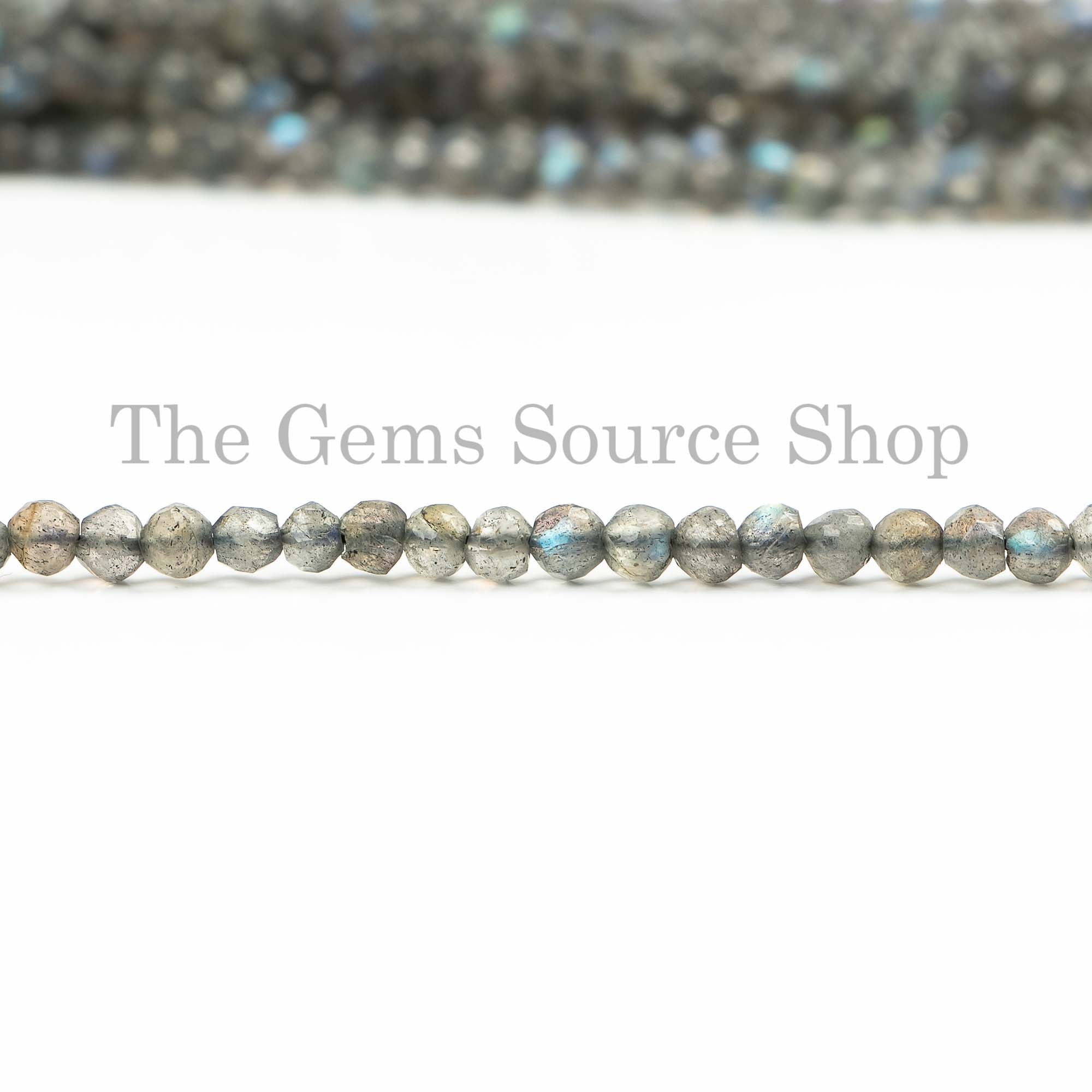 3.5-4mm Labradorite Beads, Labradorite Faceted Round Shape Beads, Labradorite Gemstone Beads