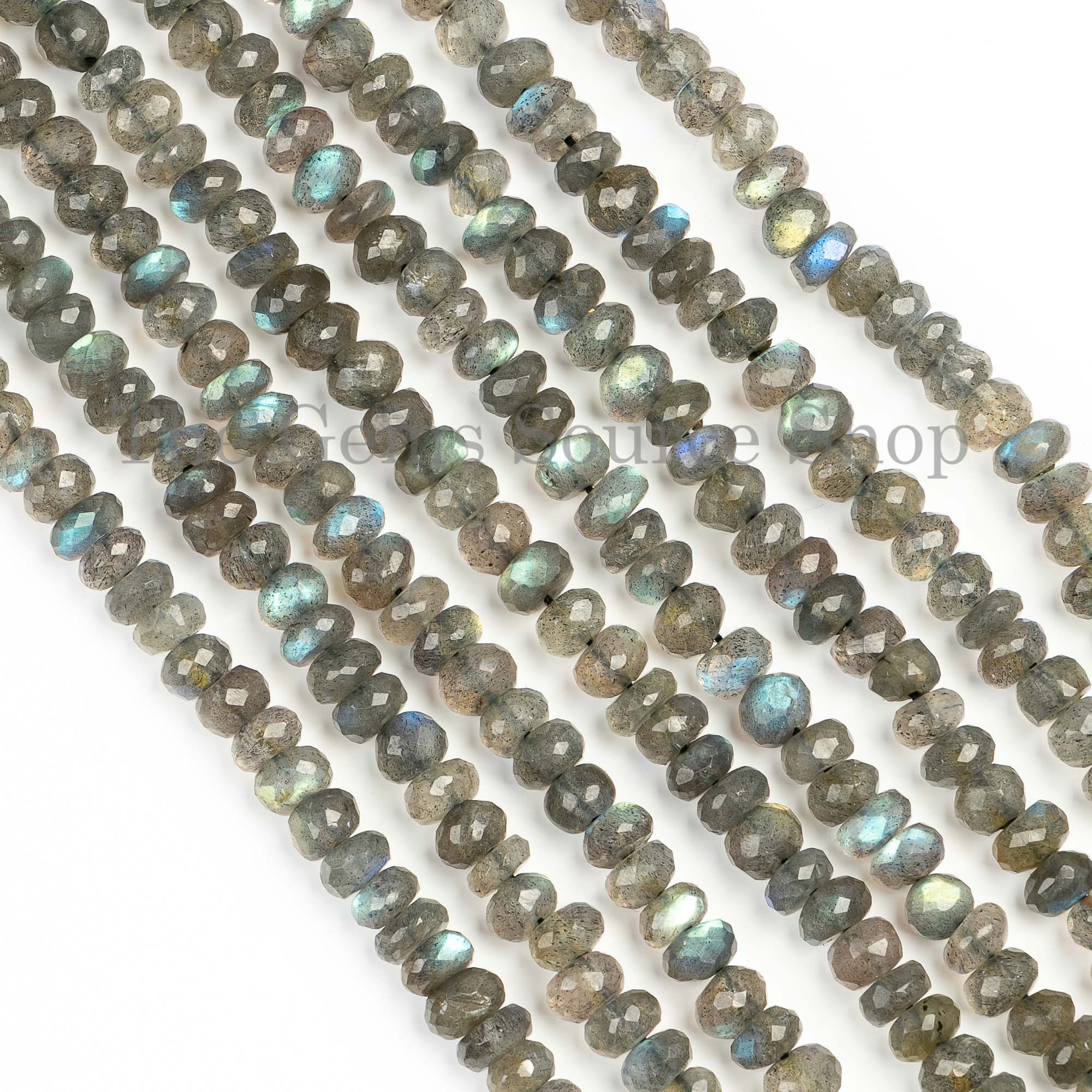 Labradorite Beads, Labradorite Faceted Rondelle Shape Beads, Labradorite Gemstone Beads