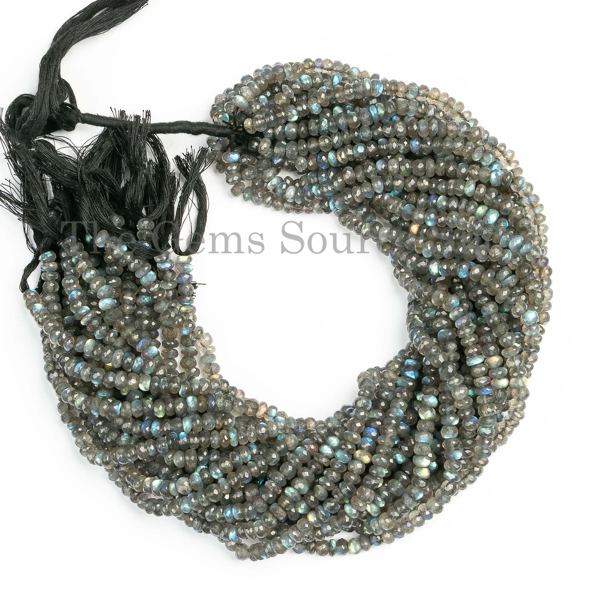 Labradorite Beads, Labradorite Faceted Rondelle Shape Beads, Labradorite Gemstone Beads