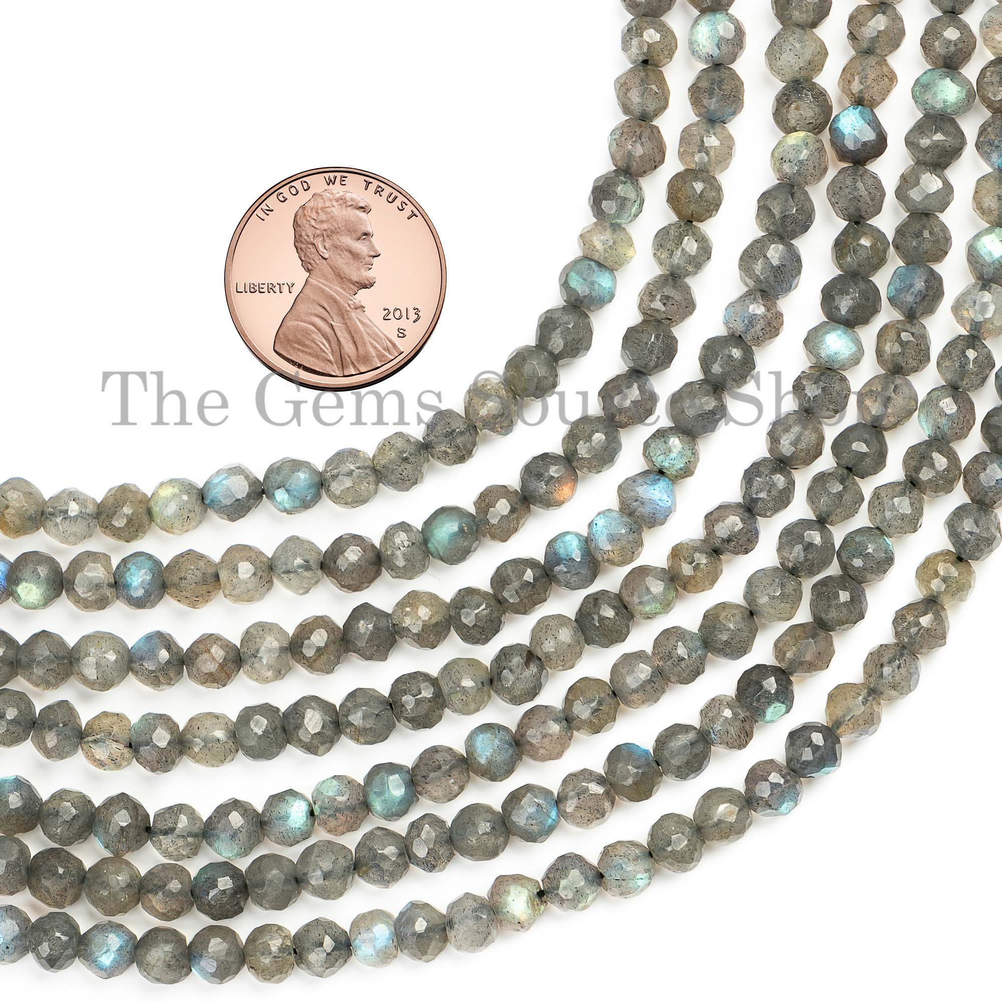 5-5.5mm Labradorite Beads, Labradorite Faceted Beads, Labradorite Round Shape Beads, Gemstone Beads