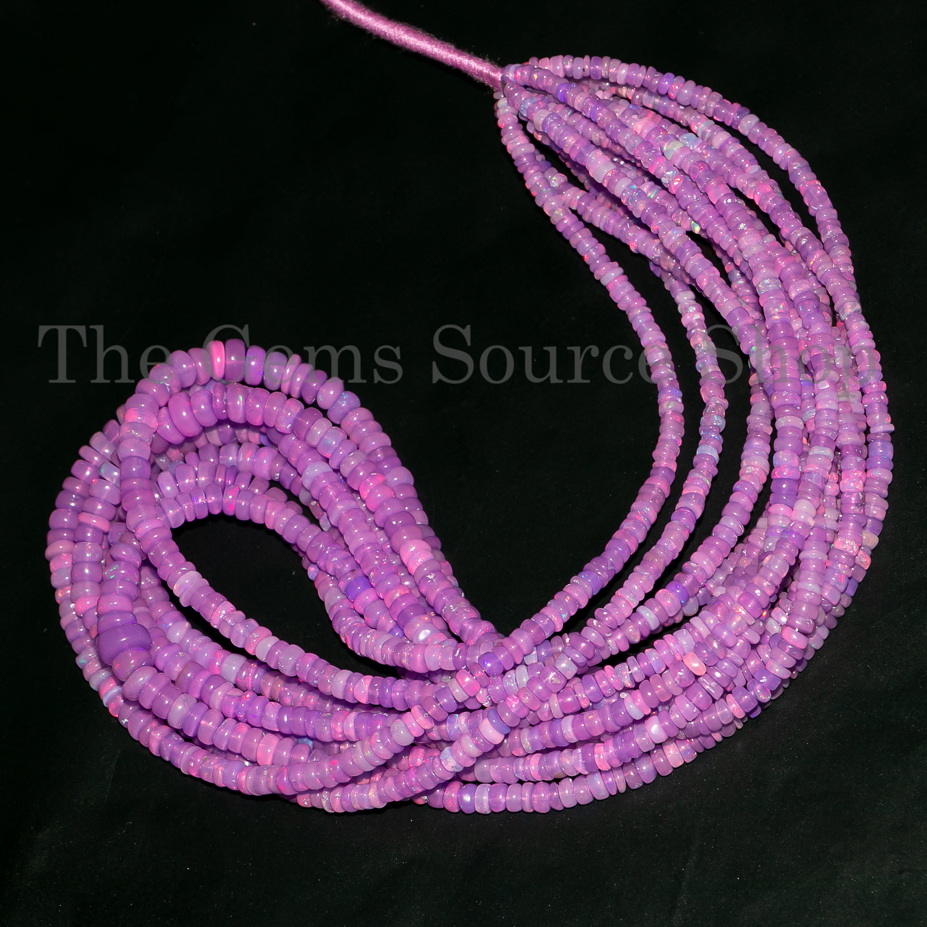 Purple Opal Plain Rondelle Beads, Natural Purple Opal Beads, Purple Opal Smooth Beads