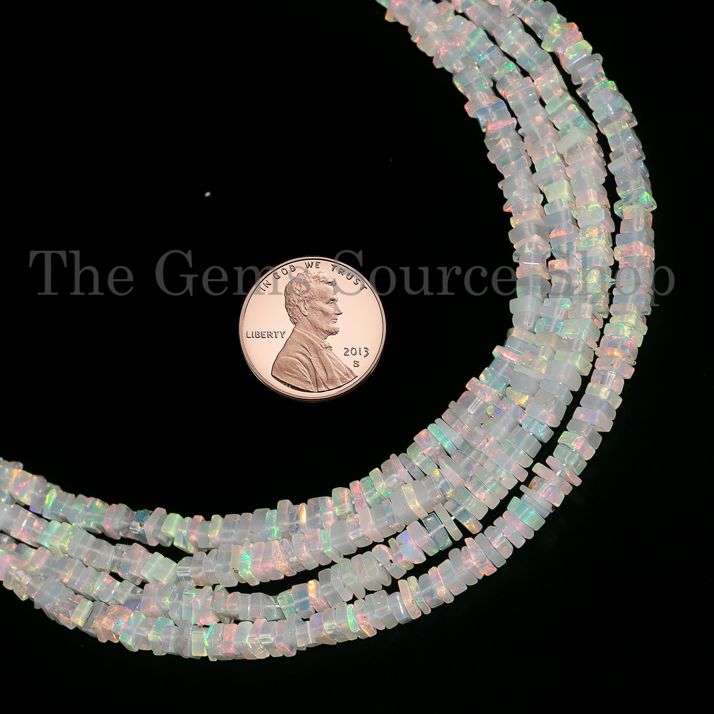 Ethiopian Opal Beads, Opal Heishi Square Beads, Opal Gemstone Beads
