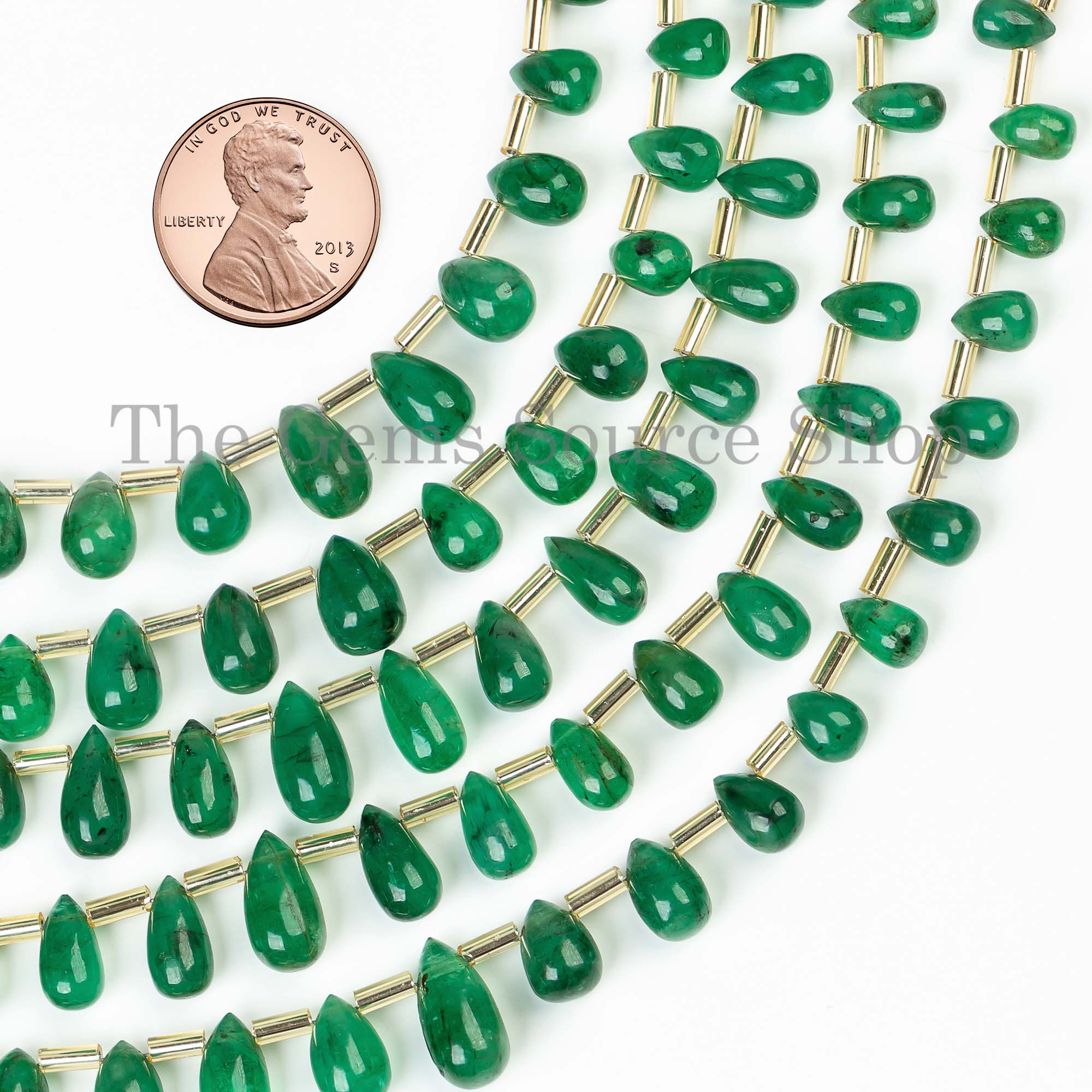 Extremely Rare Natural Emerald Smooth Beads, Emerald Drop Shape Beads, Plain Emerald Beads