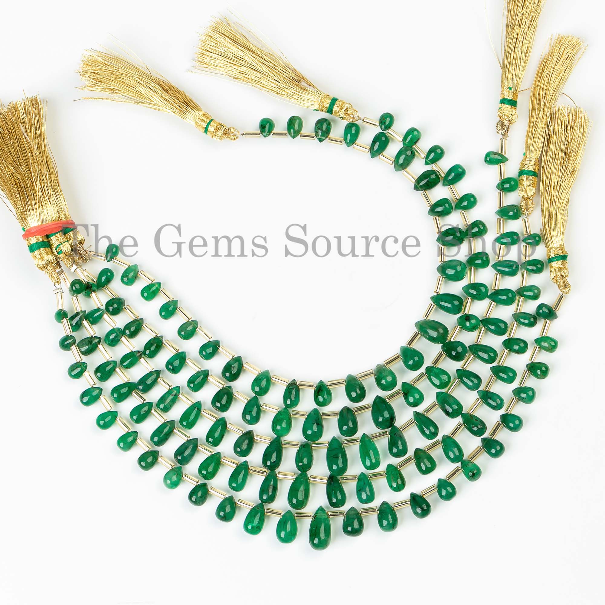 Extremely Rare Natural Emerald Smooth Beads, Emerald Drop Shape Beads, Plain Emerald Beads