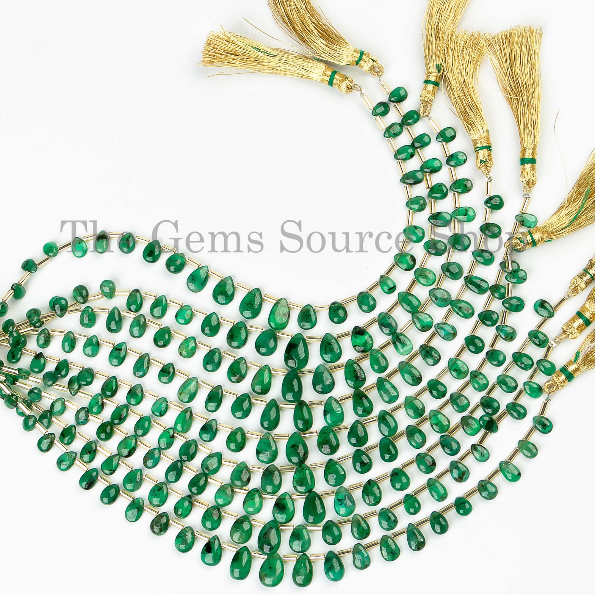 Natural Emerald Pear Beads, Emerald Pear, Emerald Plain Beads, Emerald Gemstone Beads