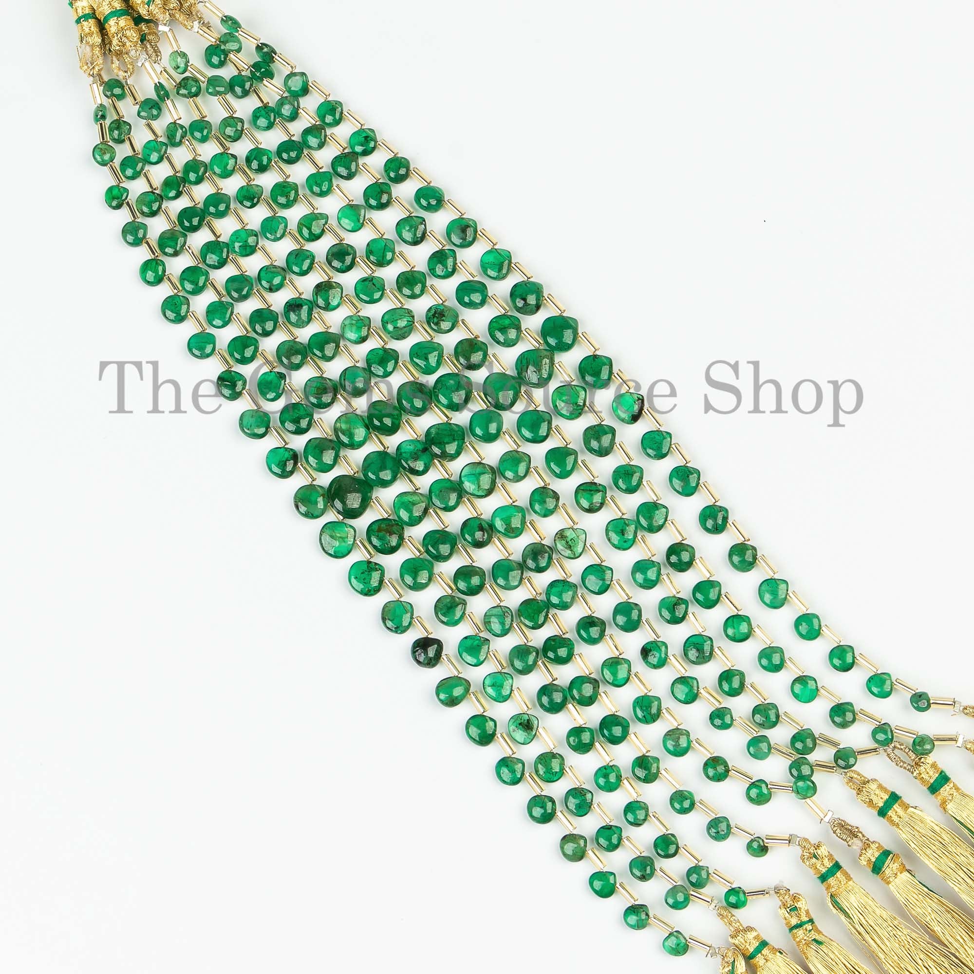 Emerald 5-8mm Smooth Plain Heart Beads, Emerald Beads, Emerald Heart Beads, Gemstone Beads