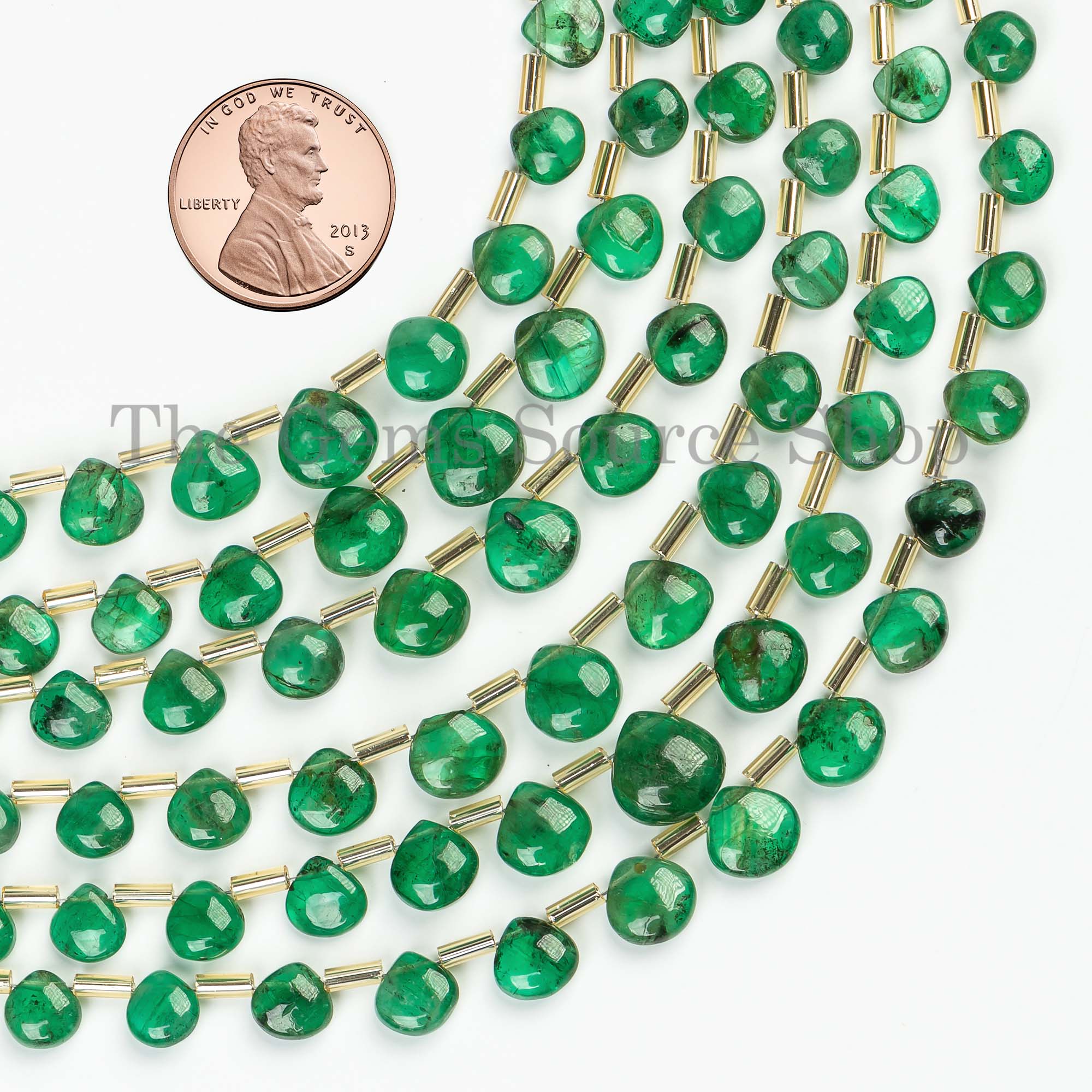 Emerald 5-8mm Smooth Plain Heart Beads, Emerald Beads, Emerald Heart Beads, Gemstone Beads