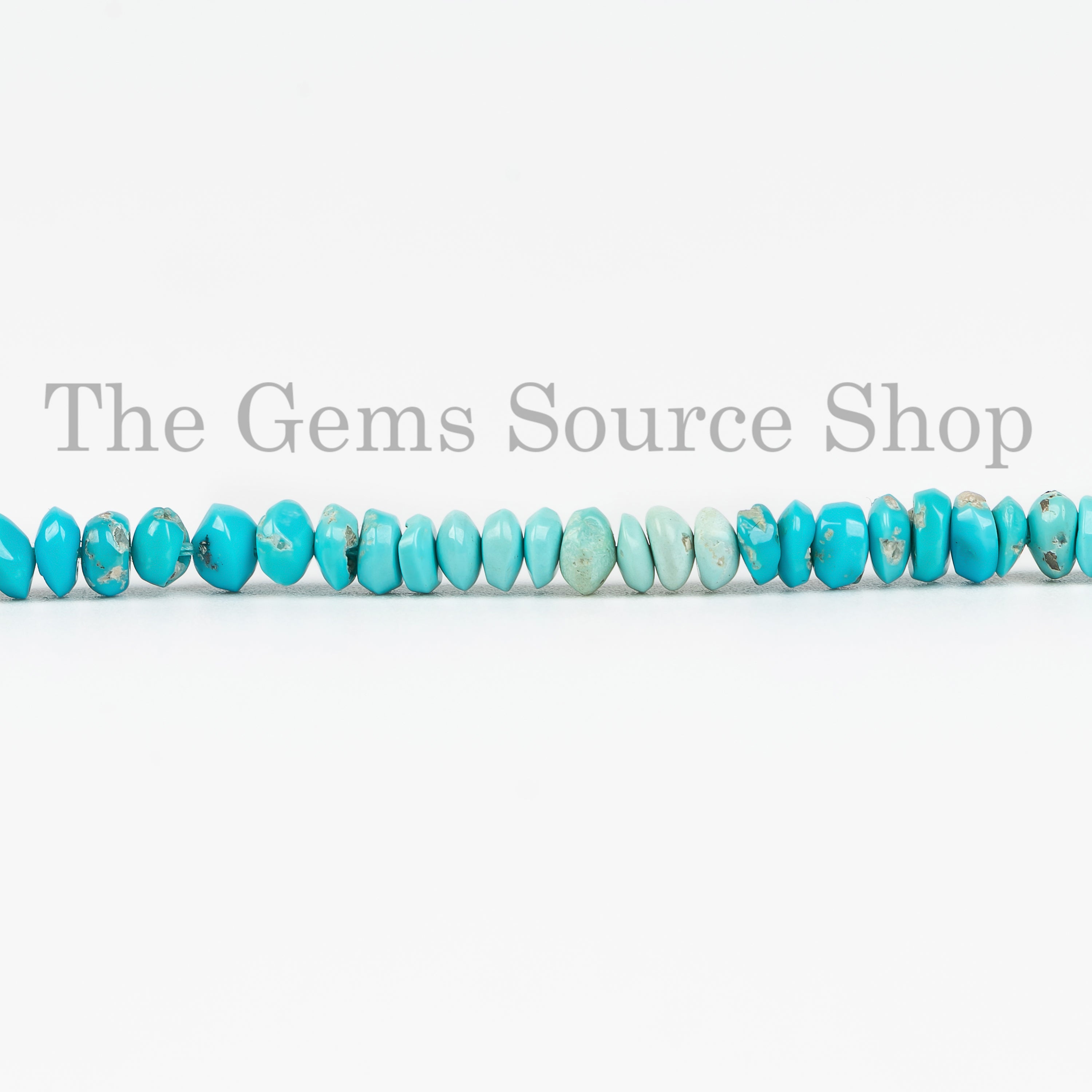 Shaded Turquoise Beads, Turquoise Smooth Beads, Turquoise Button Shape Beads, Wholesale Beads