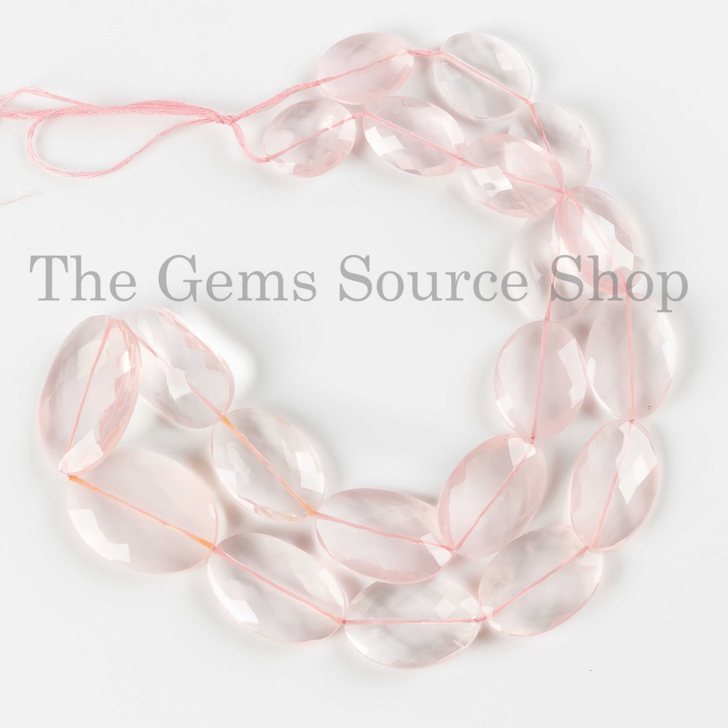 Rose Quartz Faceted Beads, Rose Quartz Oval Shape Gemstone Beads, Wholesale Jewelry Beads