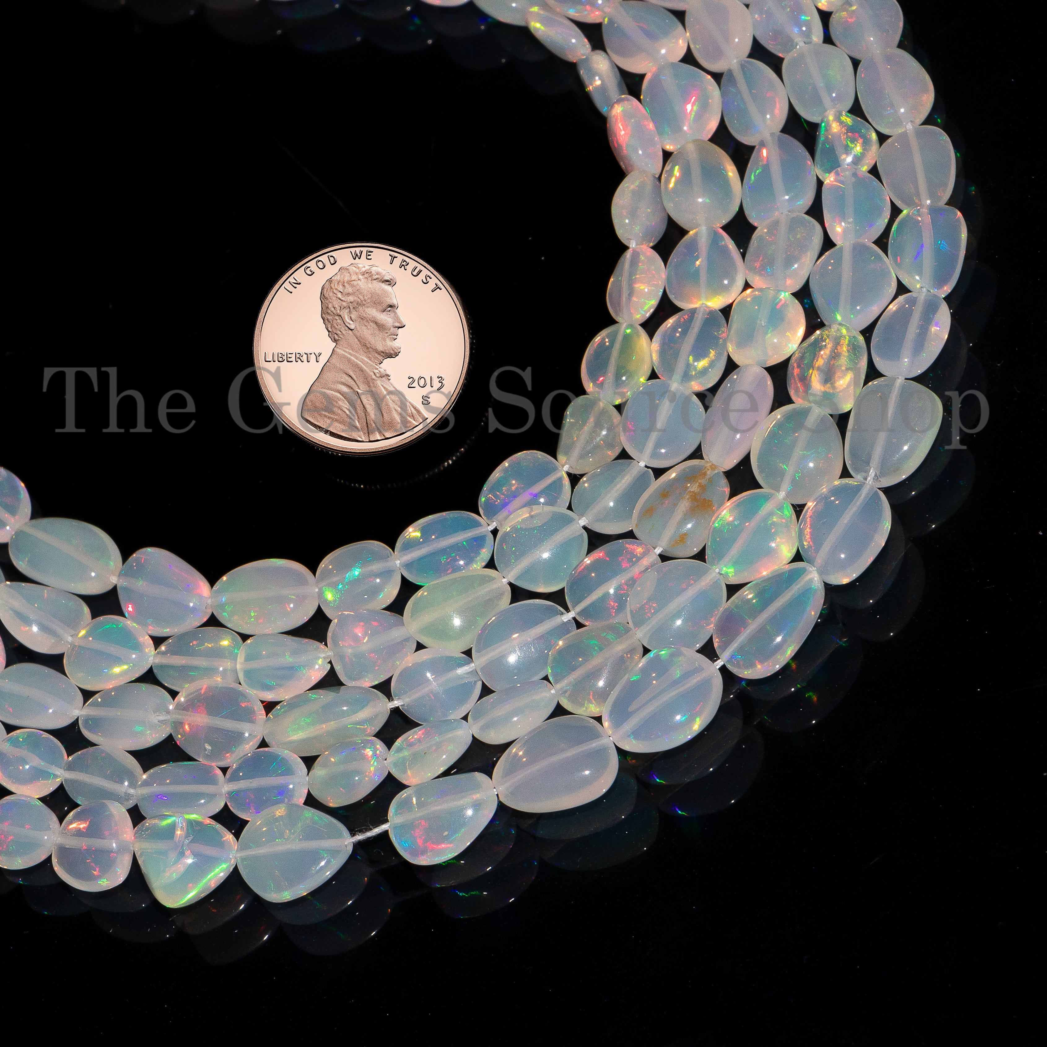 Natural Ethiopian Opal Smooth Beads, Opal Nugget Shape Beads