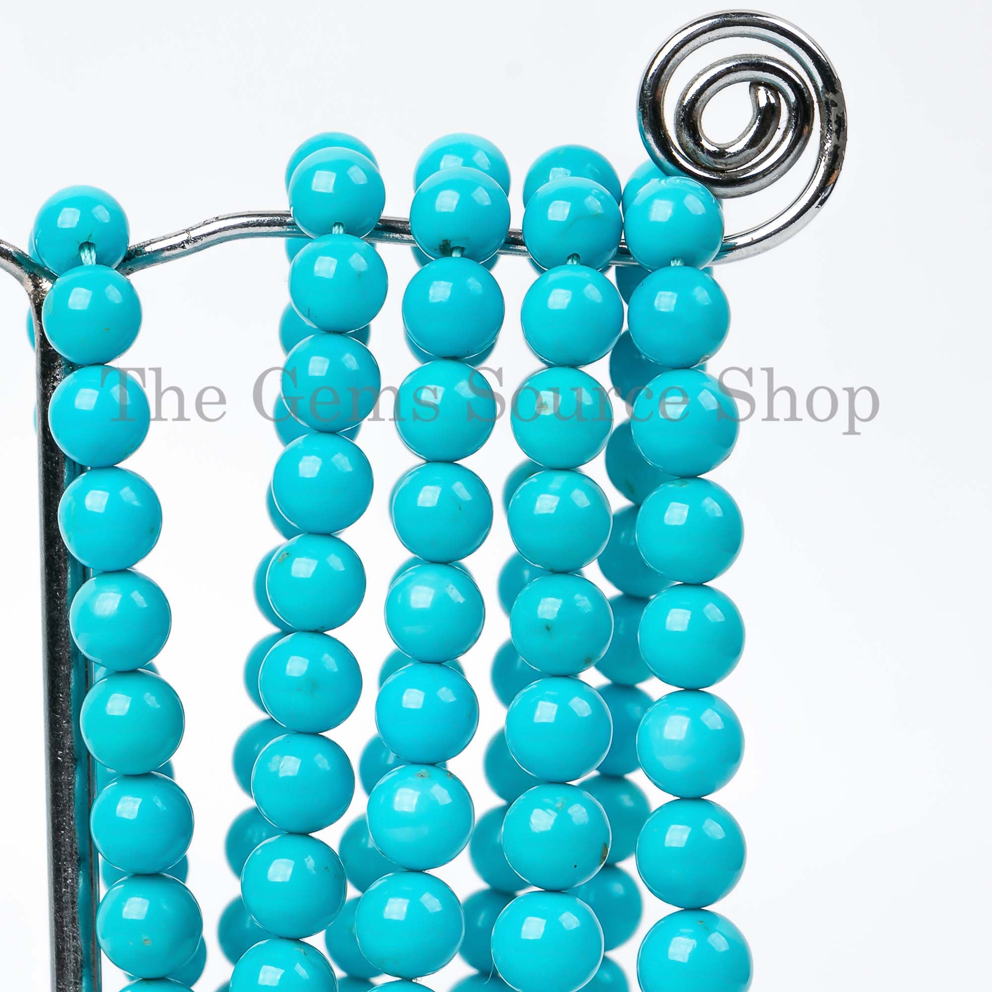 Turquoise Round Ball Beads, Smooth Beads, Turquoise Gemstone, Turquoise Strand