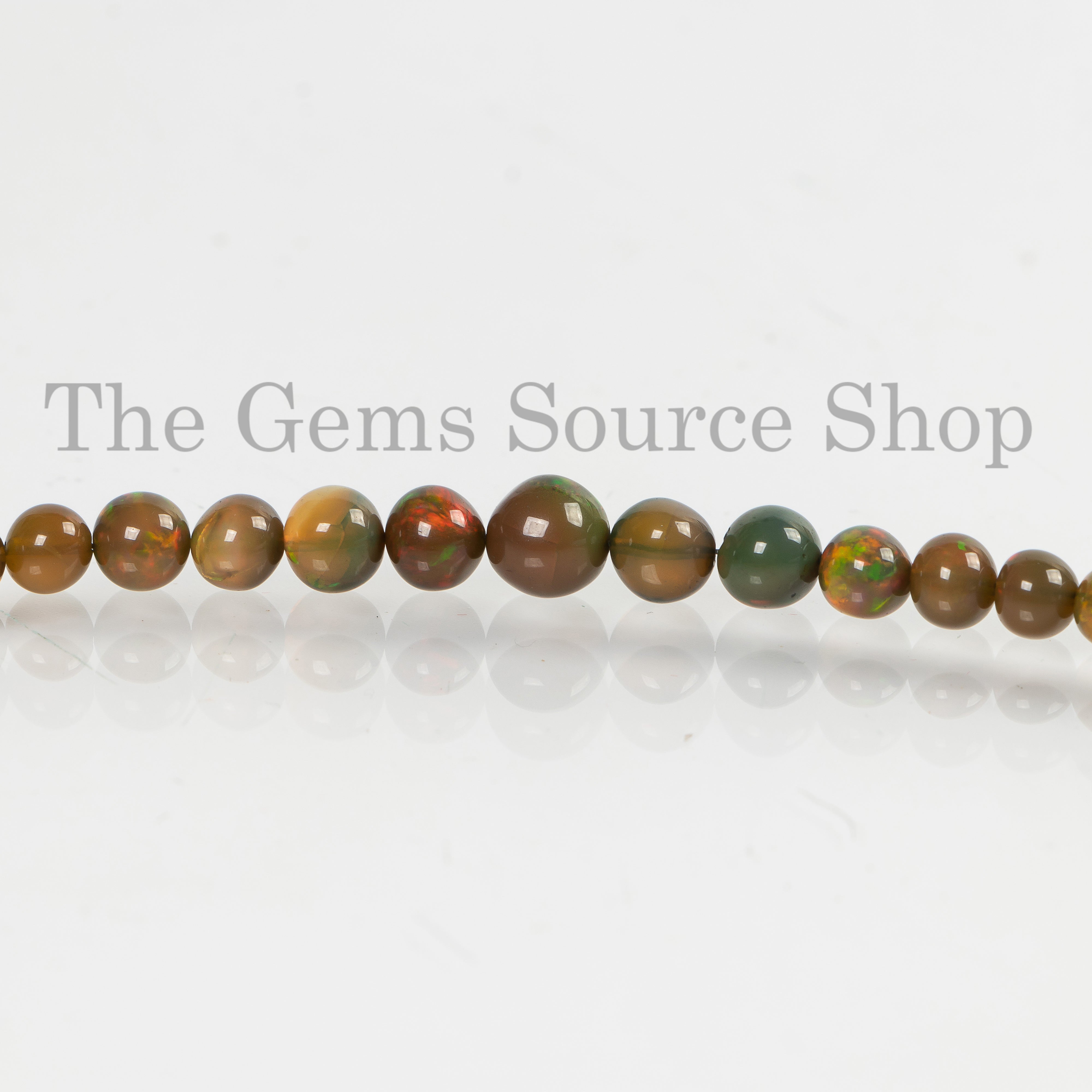 Disco Opal Smooth Round Beads, Opal Gemstone Beads