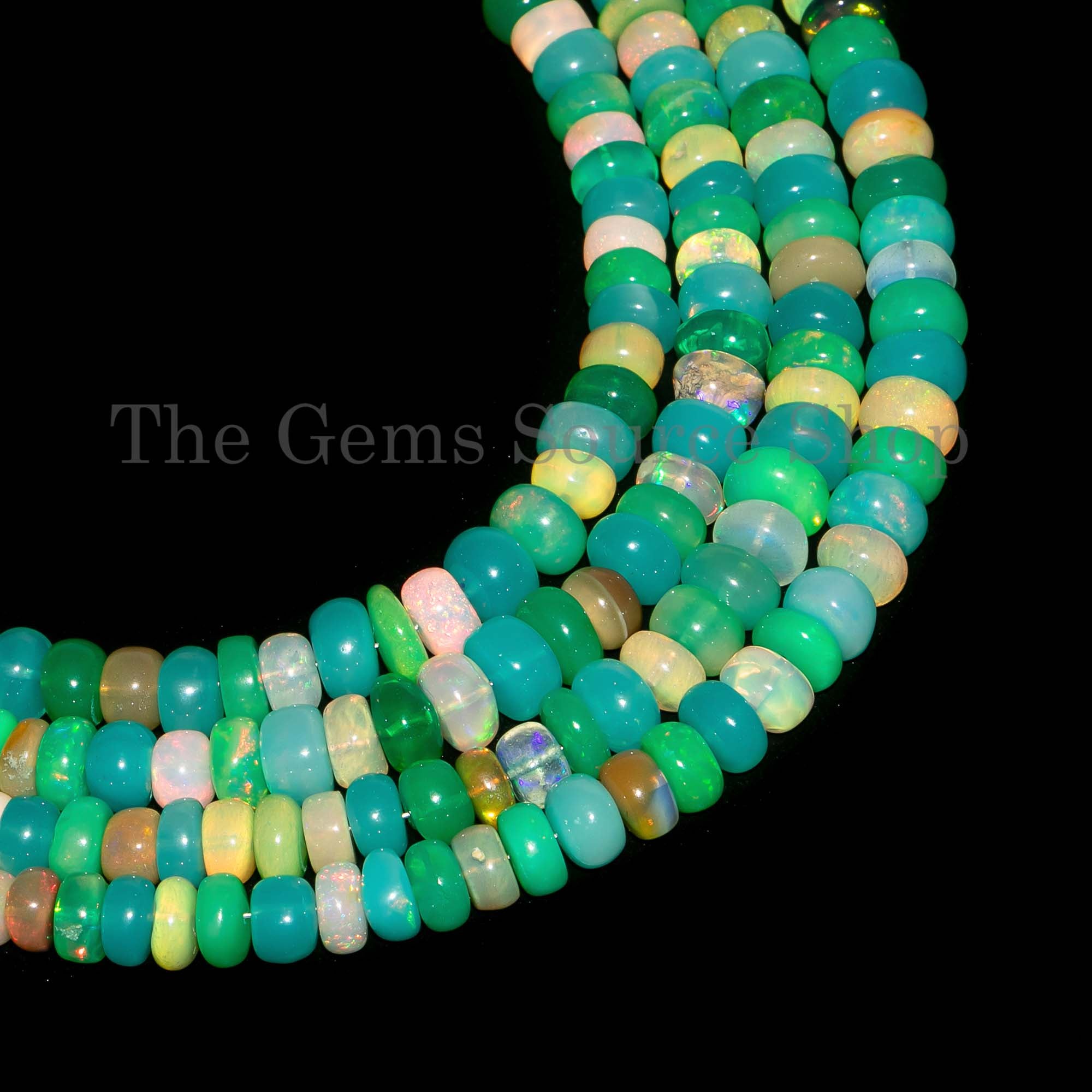 Paraiba Opal Beads, Paraiba Opal Smooth Beads, Paraiba Opal Rondelle Shape Beads, Wholesale Beads
