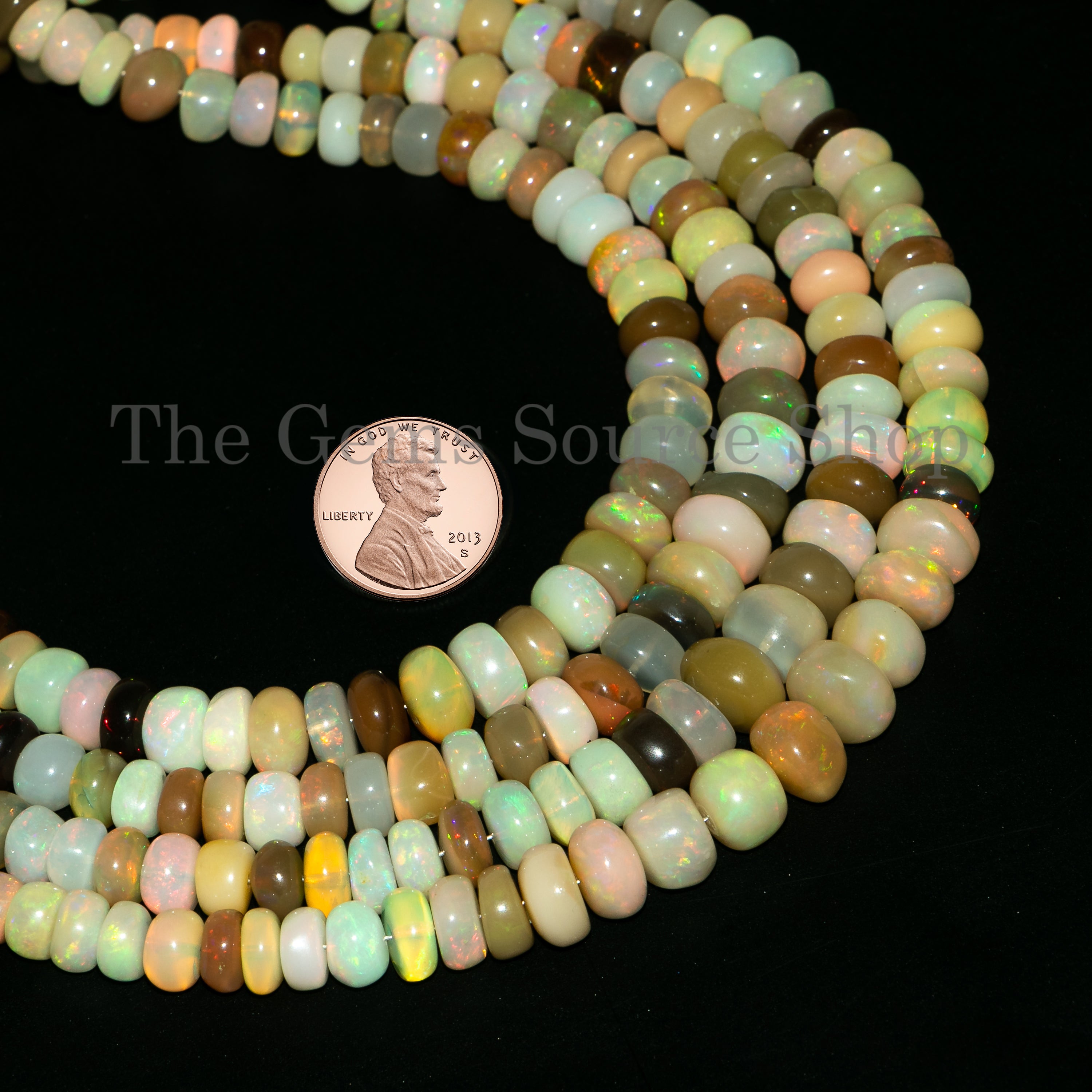Flashy Disco Ethiopian Opal Beads, Disco Opal Smooth Rondelle Beads, Ethiopian Opal Gemstone Beads