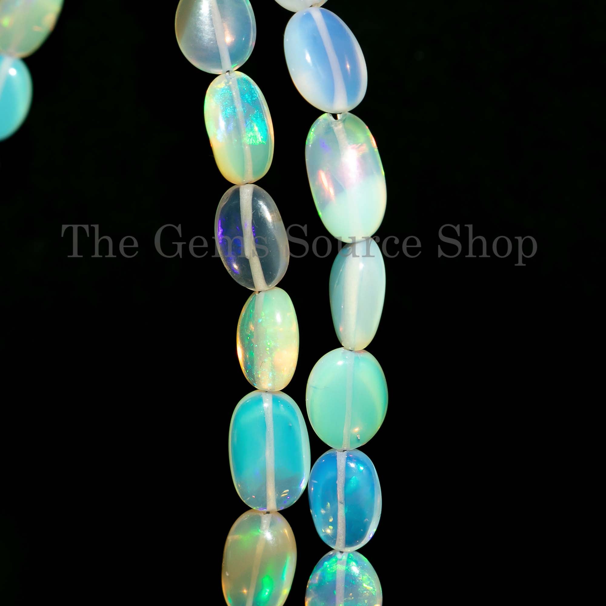 Ethiopian Opal Beads, Ethiopian Opal Smooth Oval Beads, Plain Opal Beads, Beads For Jewelry