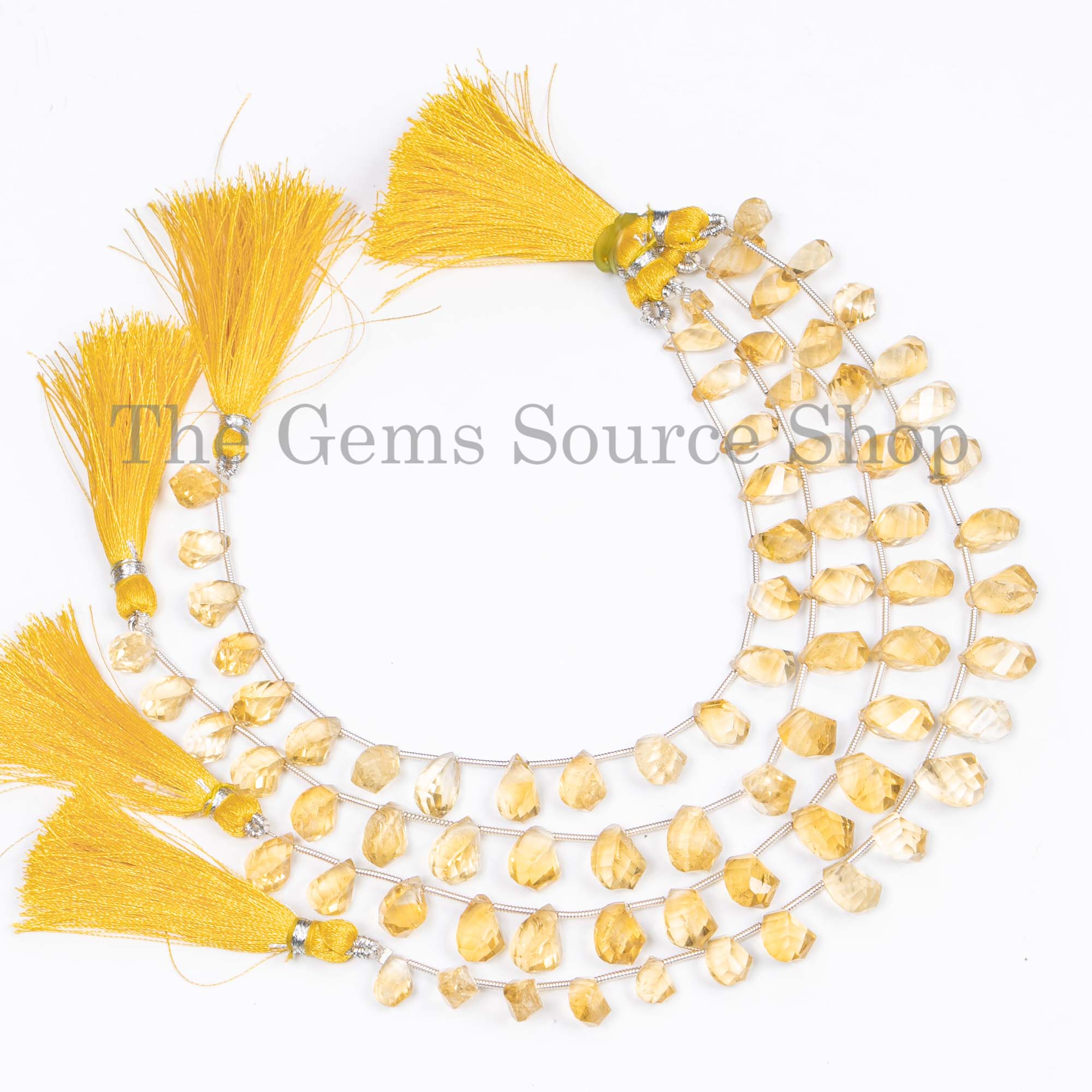 Citrine Faceted Twisted Drops Beads, Citrine Beads, Fancy Shape Beads