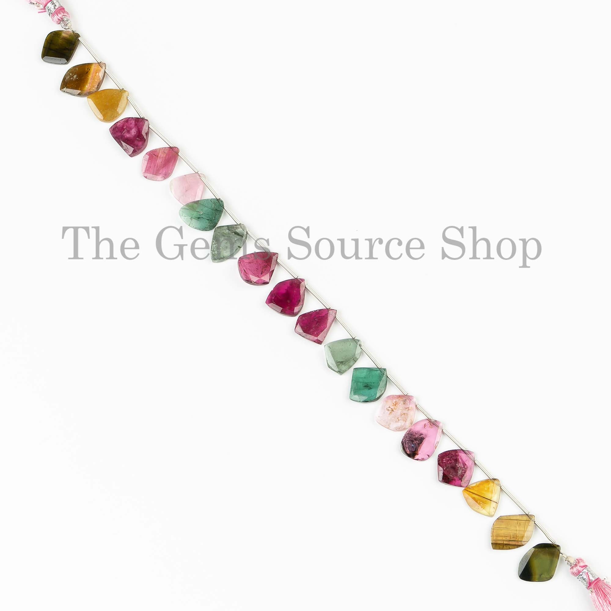 Natural multi Tourmaline Fancy Cut Beads, Tourmaline Faceted Table Cut Beads, Wholesale Beads
