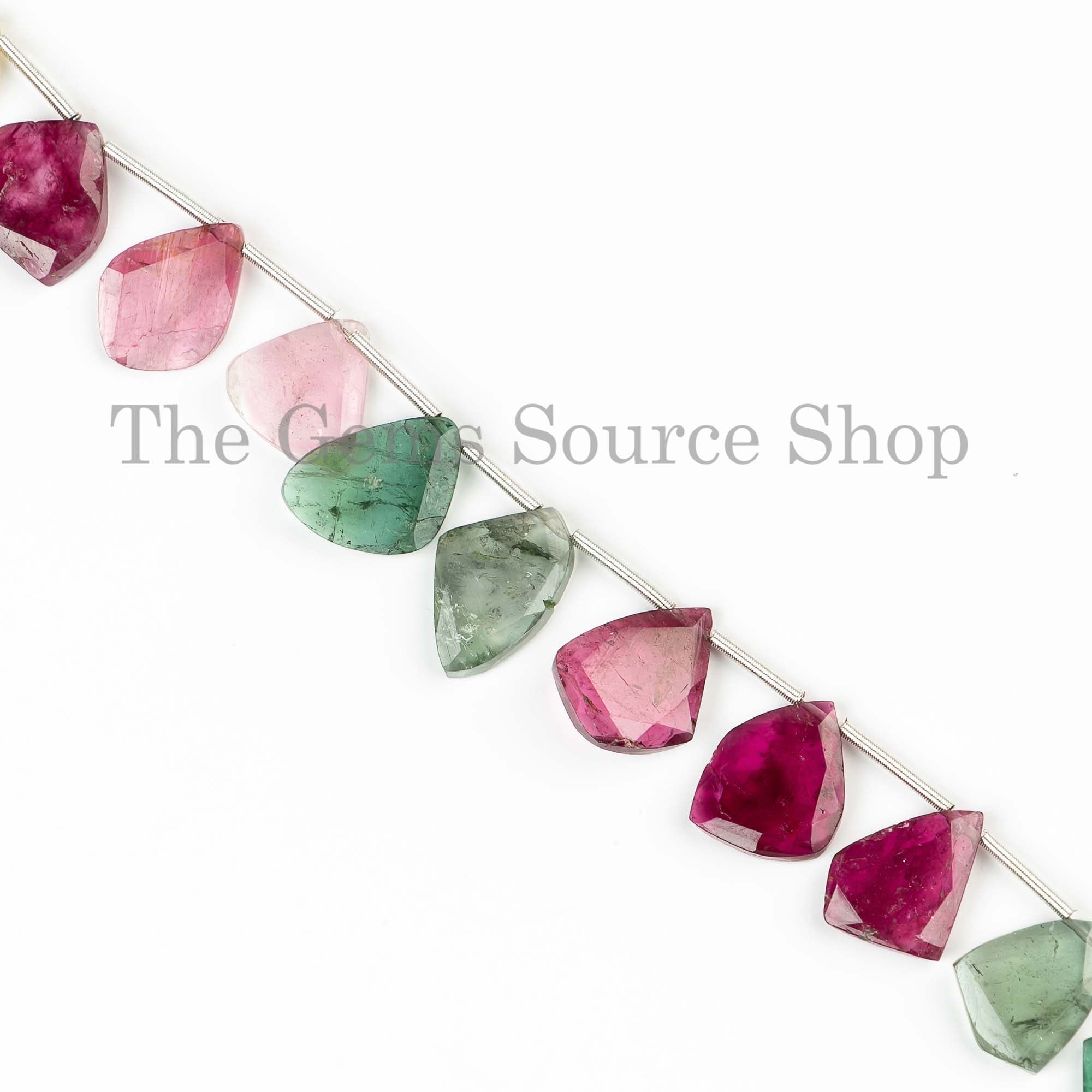 Natural multi Tourmaline Fancy Cut Beads, Tourmaline Faceted Table Cut Beads, Wholesale Beads