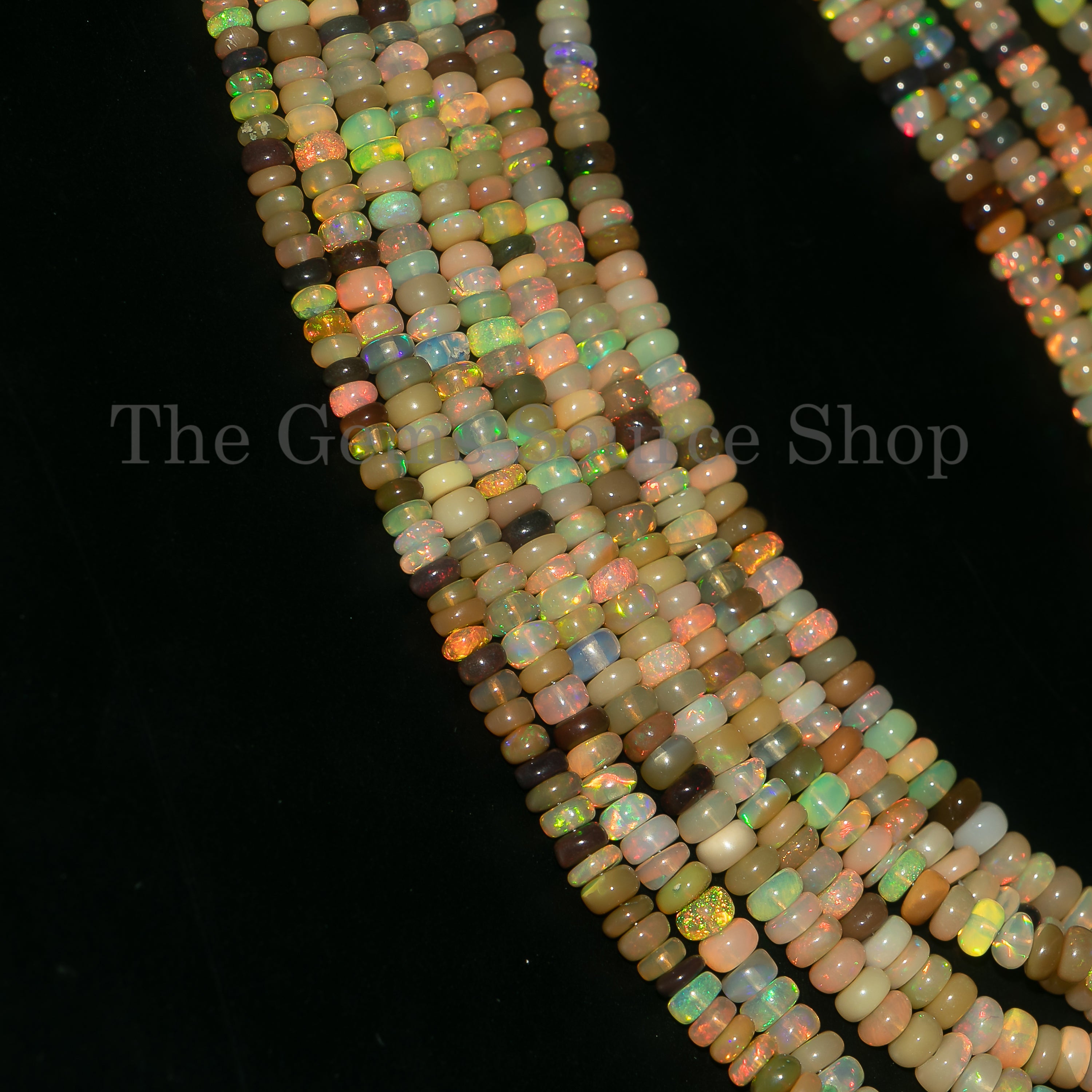  Smooth Rondelle Opal