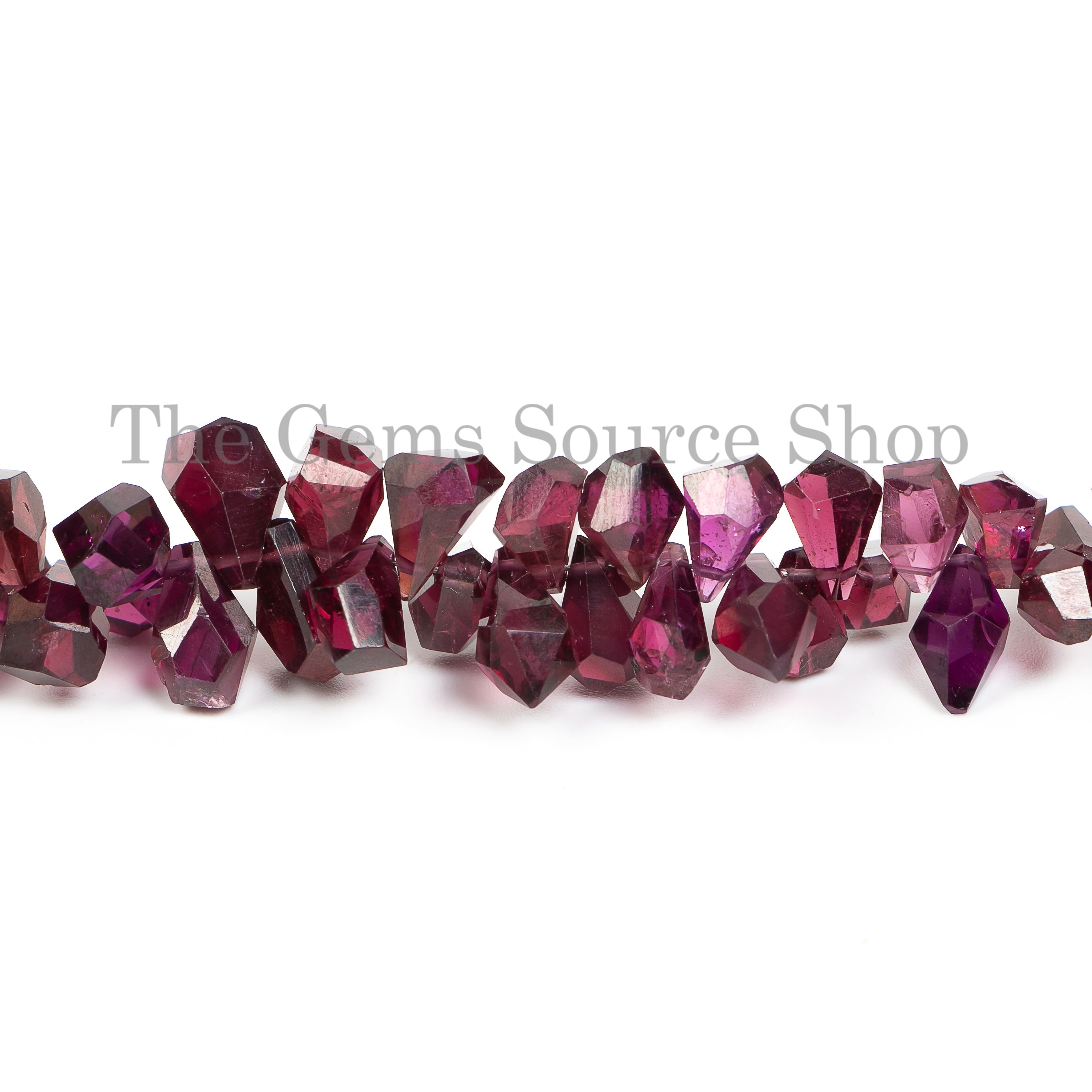 9x6 to 7x4mm Rhodolite Garnet Tumble Drops Beads TGS-4923