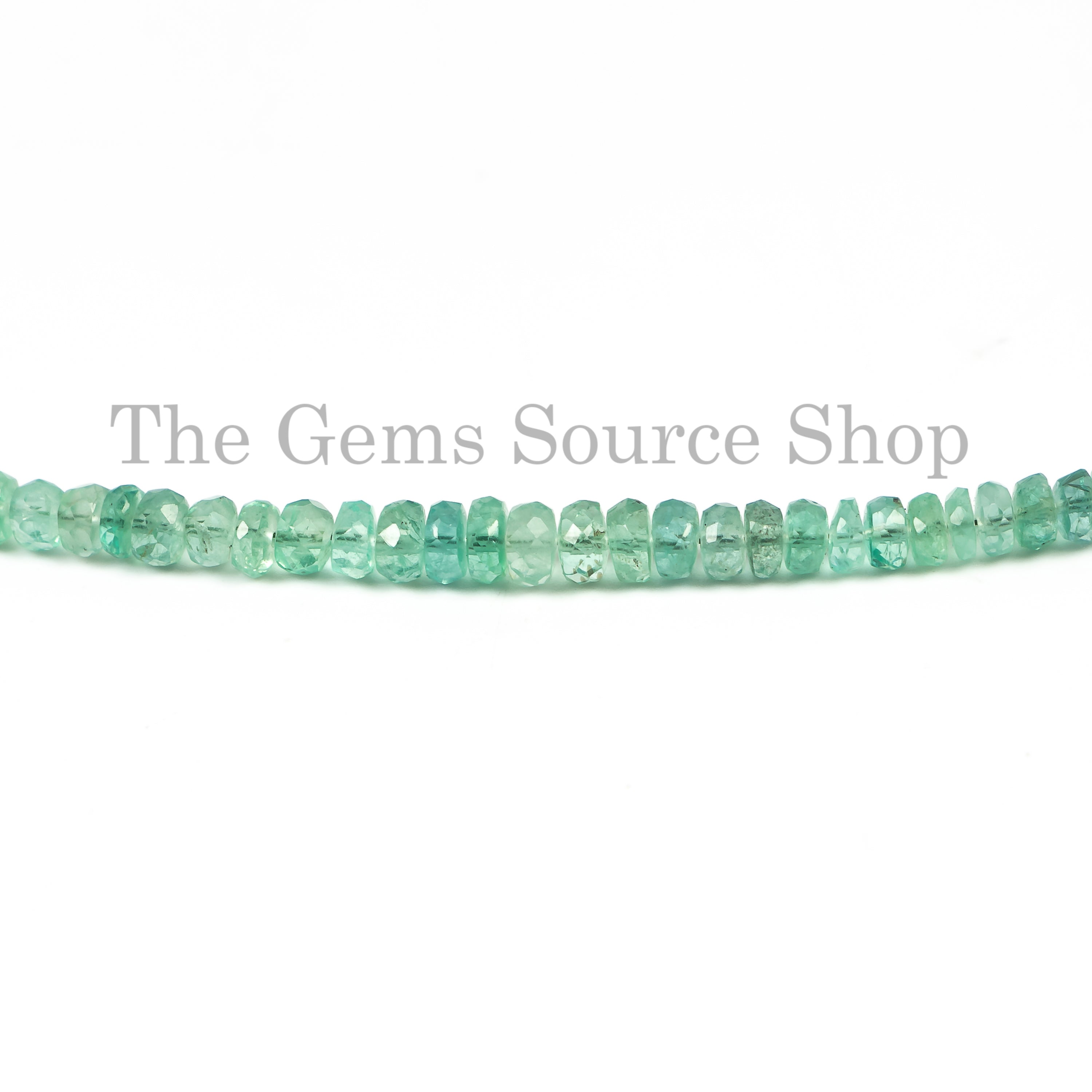 Natural Emerald Beads, Emerald Faceted Rondelle Beads, Emerald Gemstone Beads, TGS-4513