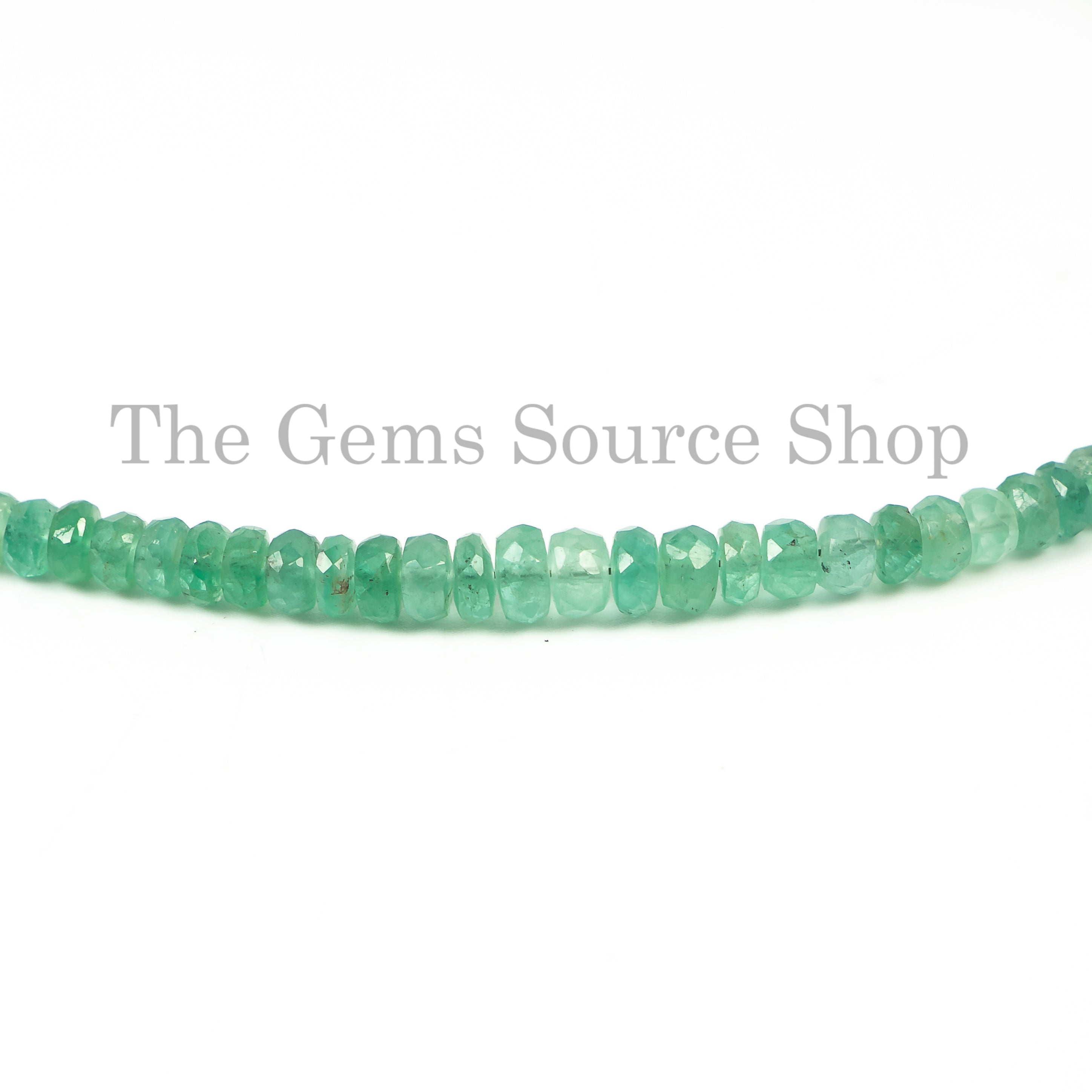 Emerald Faceted Rondelle Beads, Emerald Gemstone Beads, Emerald Rondelle Beads