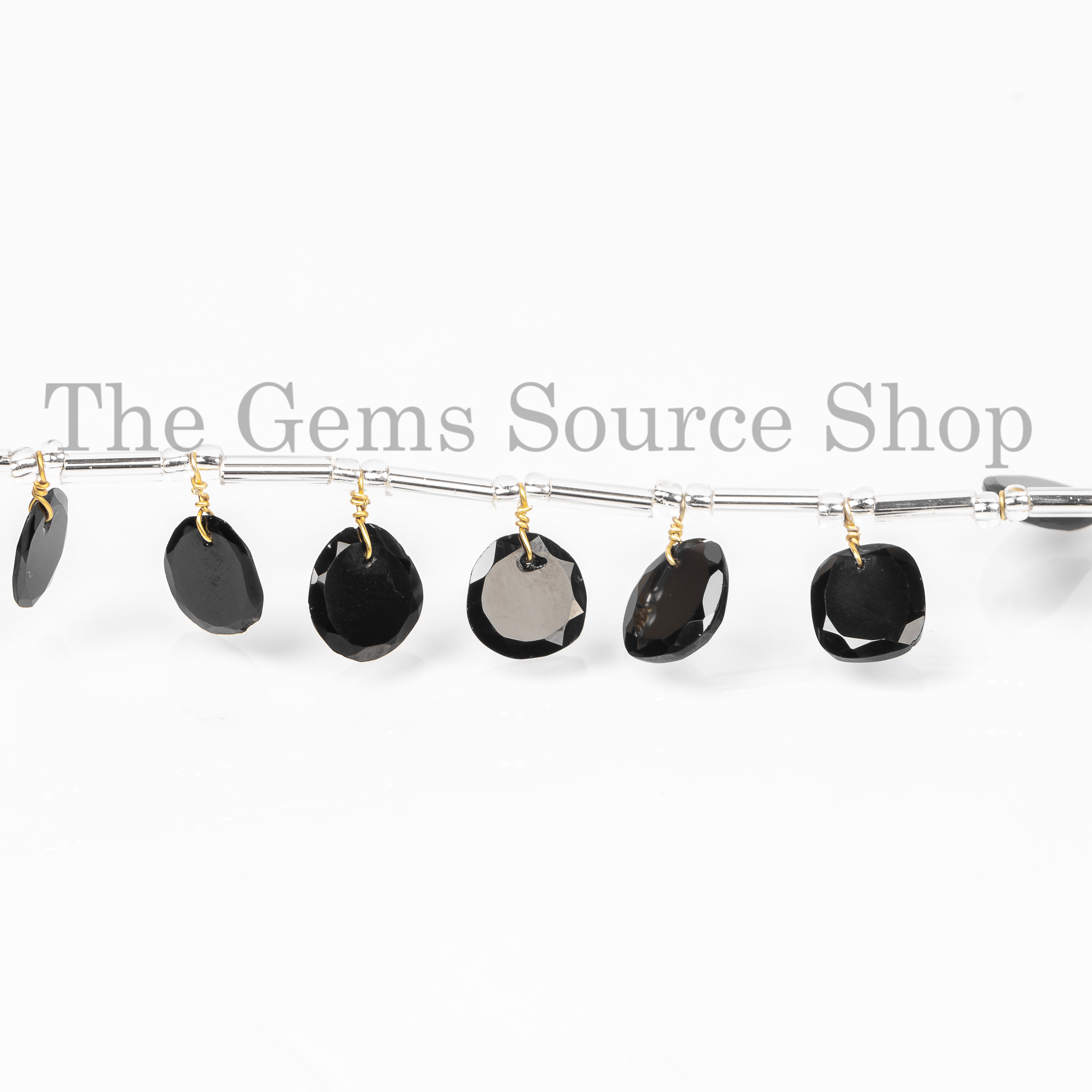 Black Spinel Rose Cut Beads, Gemstone Beads, Black Spinel Beads, Fancy Beads, Front to Back Drill Beads, Rose Cut Beads, Loose Beads