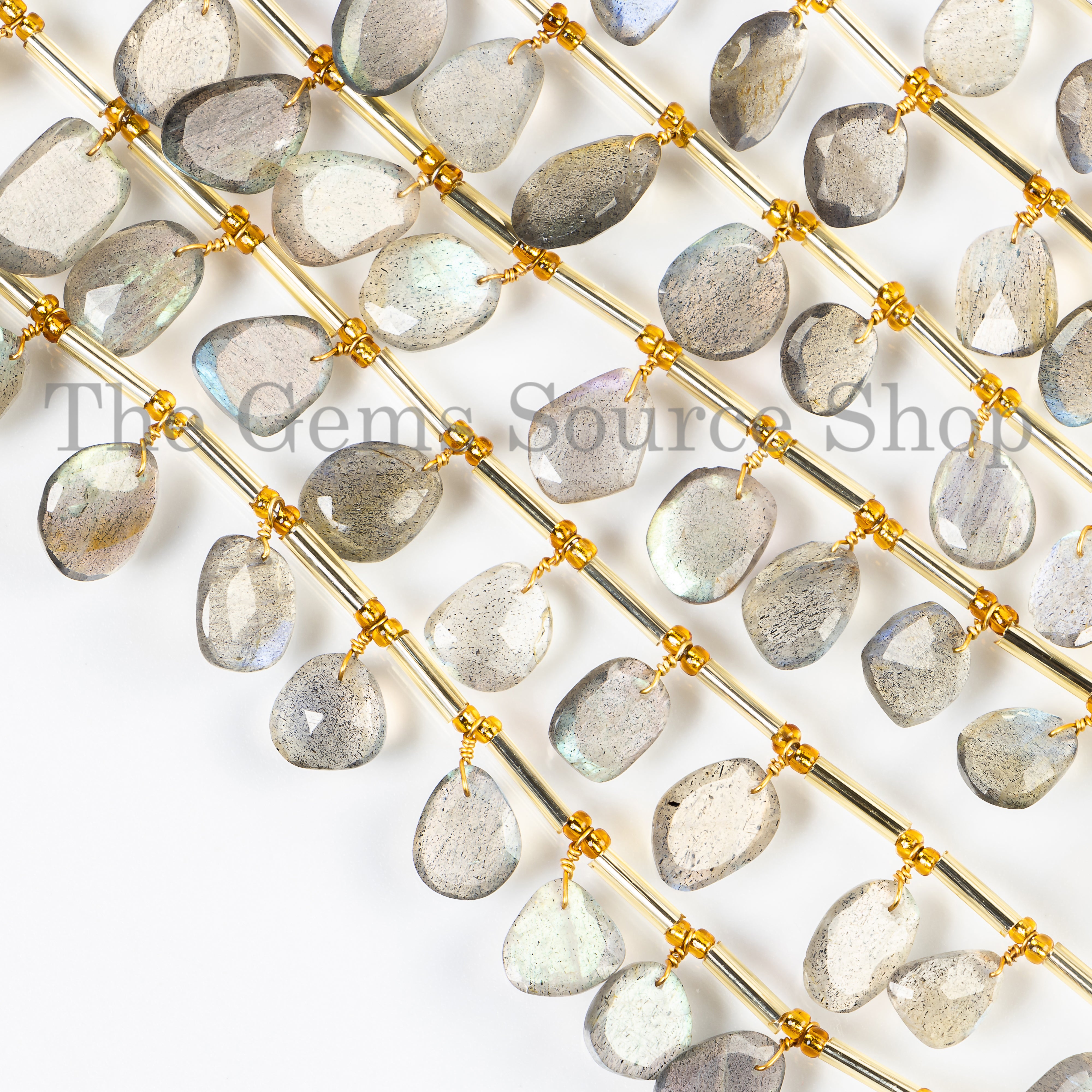 Labradorite Front to Back Beads, Labradorite Briolette, Fancy Drill Beads, Rose Cut Beads, Face Drill Beads, Fancy Beads, Faceted Cabs