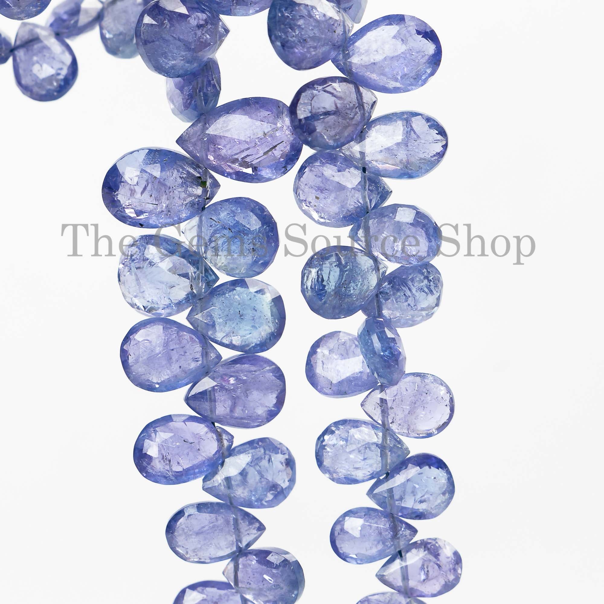 Top Quality Tanzanite Beads, Tanzanite Faceted Beads, Tanzanite Pear Shape Beads, Wholesale Beads