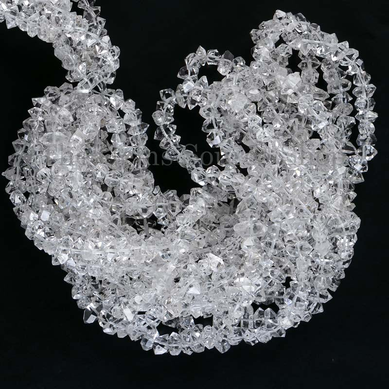 6-10mm Herkimer Diamond Beads, Faceted Diamond Beads, Herkimer Nugget Beads, Gemstone Beads