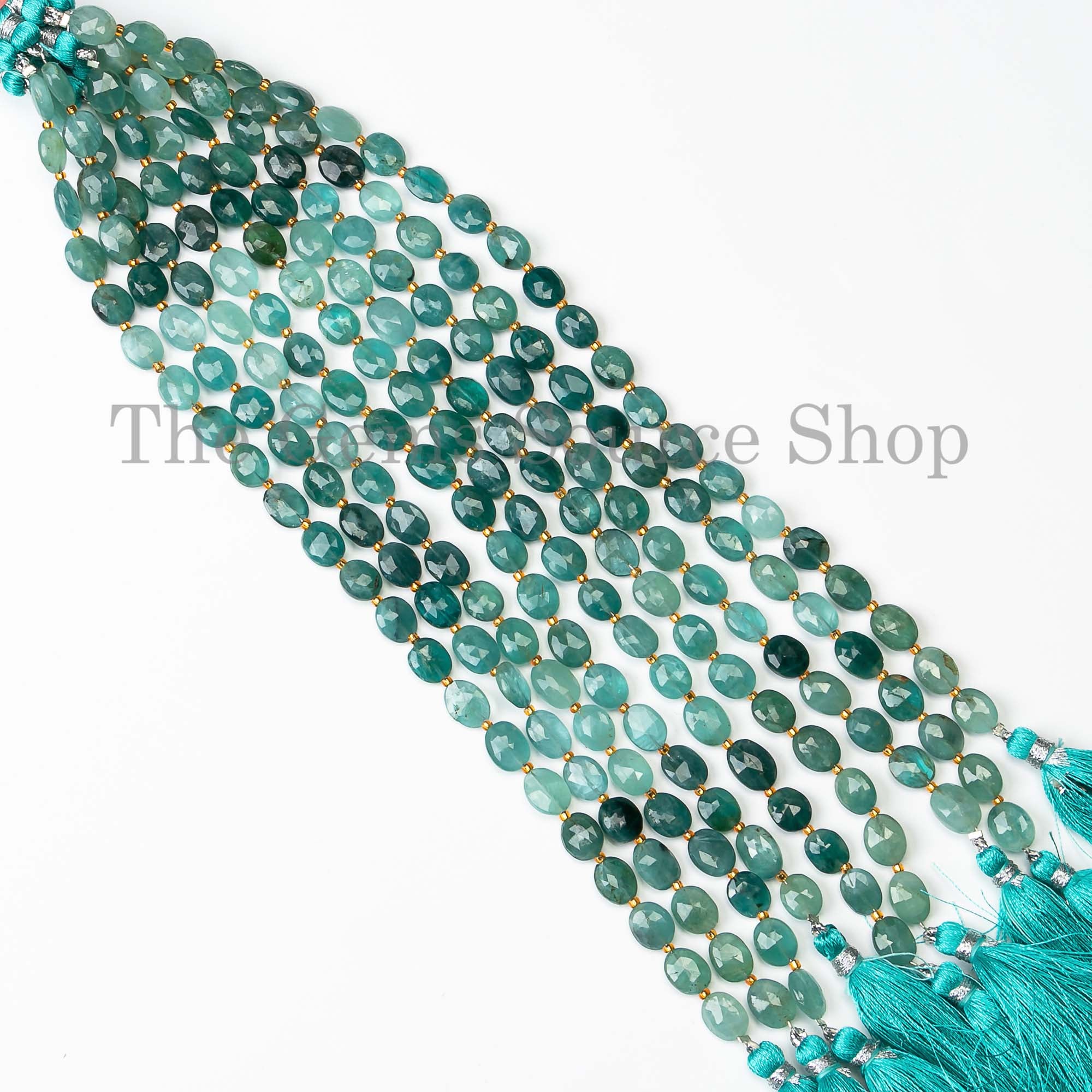 Extremely Natural Grandidierite Faceted Oval Gemstone Beads Briolette Strand