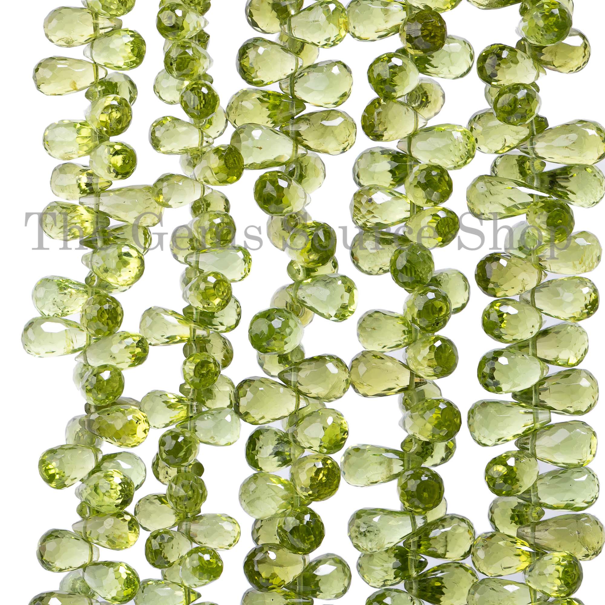 Top Quality Peridot Beads, Peridot Faceted Beads, Pearidot Drop Beads, Faceted Drop Beads