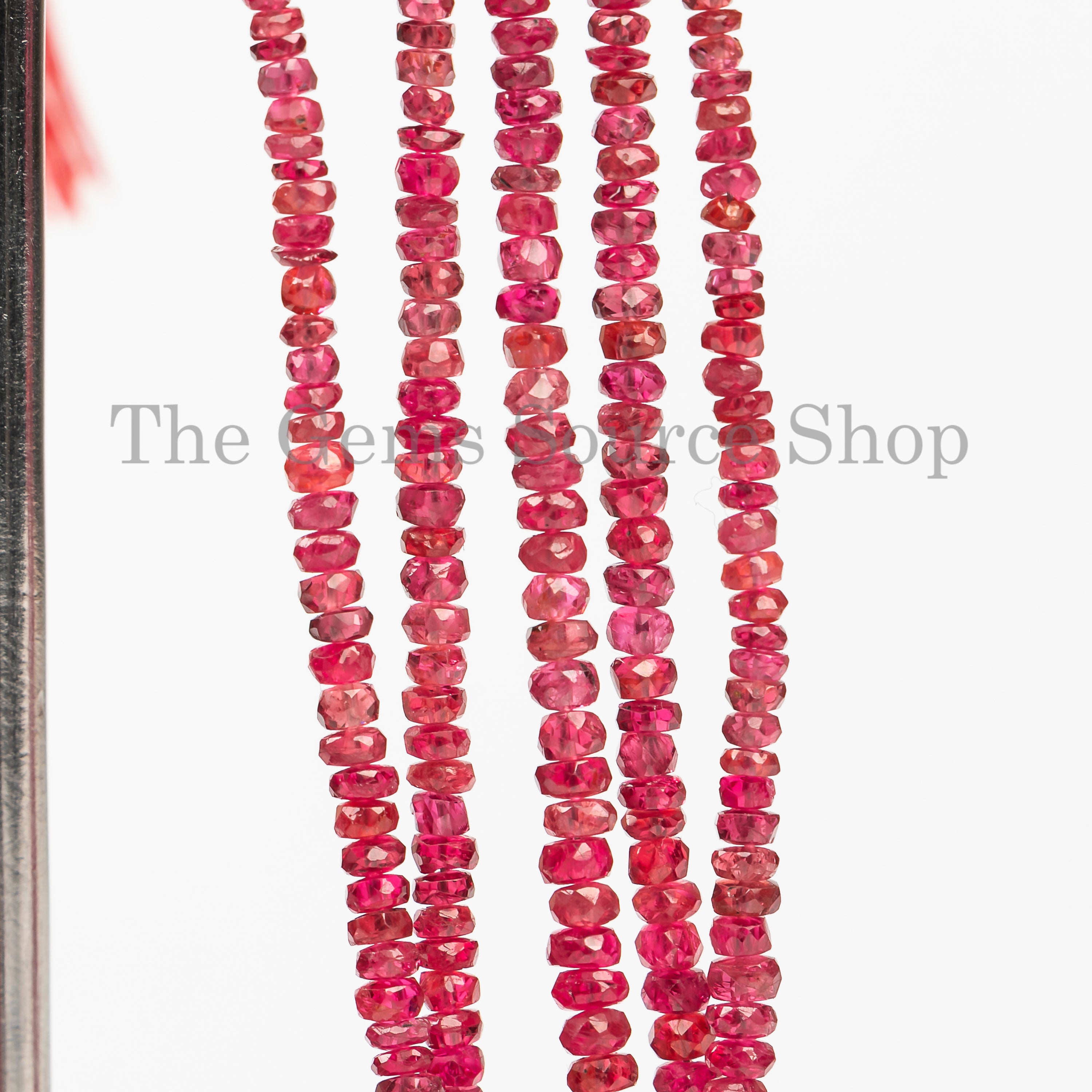 Rare Red Spinel Beads, Spinel Rondelle Beads, Spinel Faceted Beads, Spinel Gemstone Beads